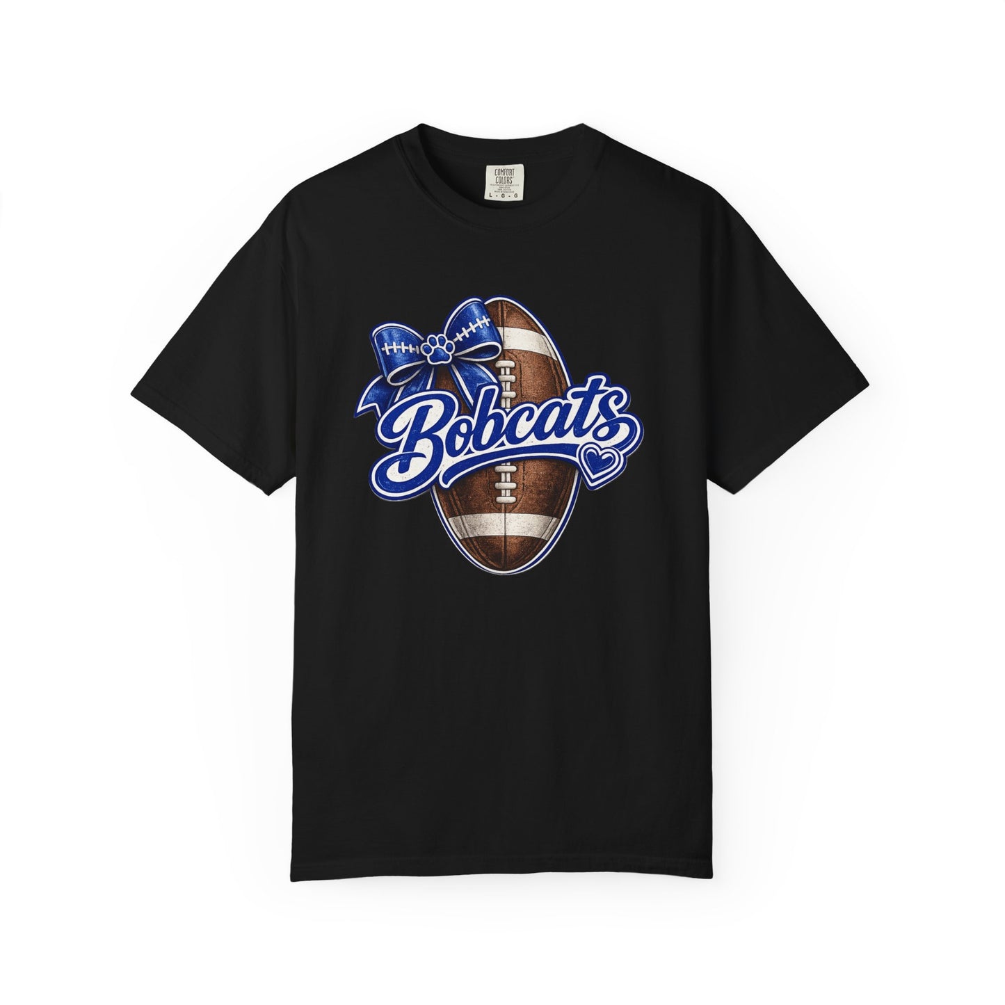 Bell County Bobcats Football Bow Comfort Colors® Tee
