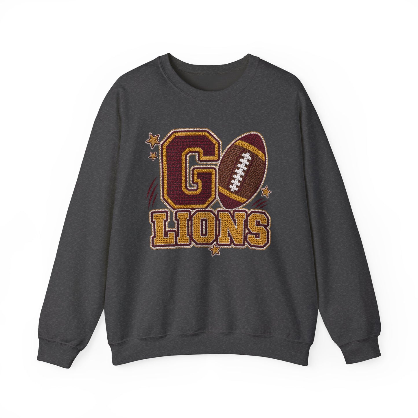 Go Lions Crochet Game Day Crewneck