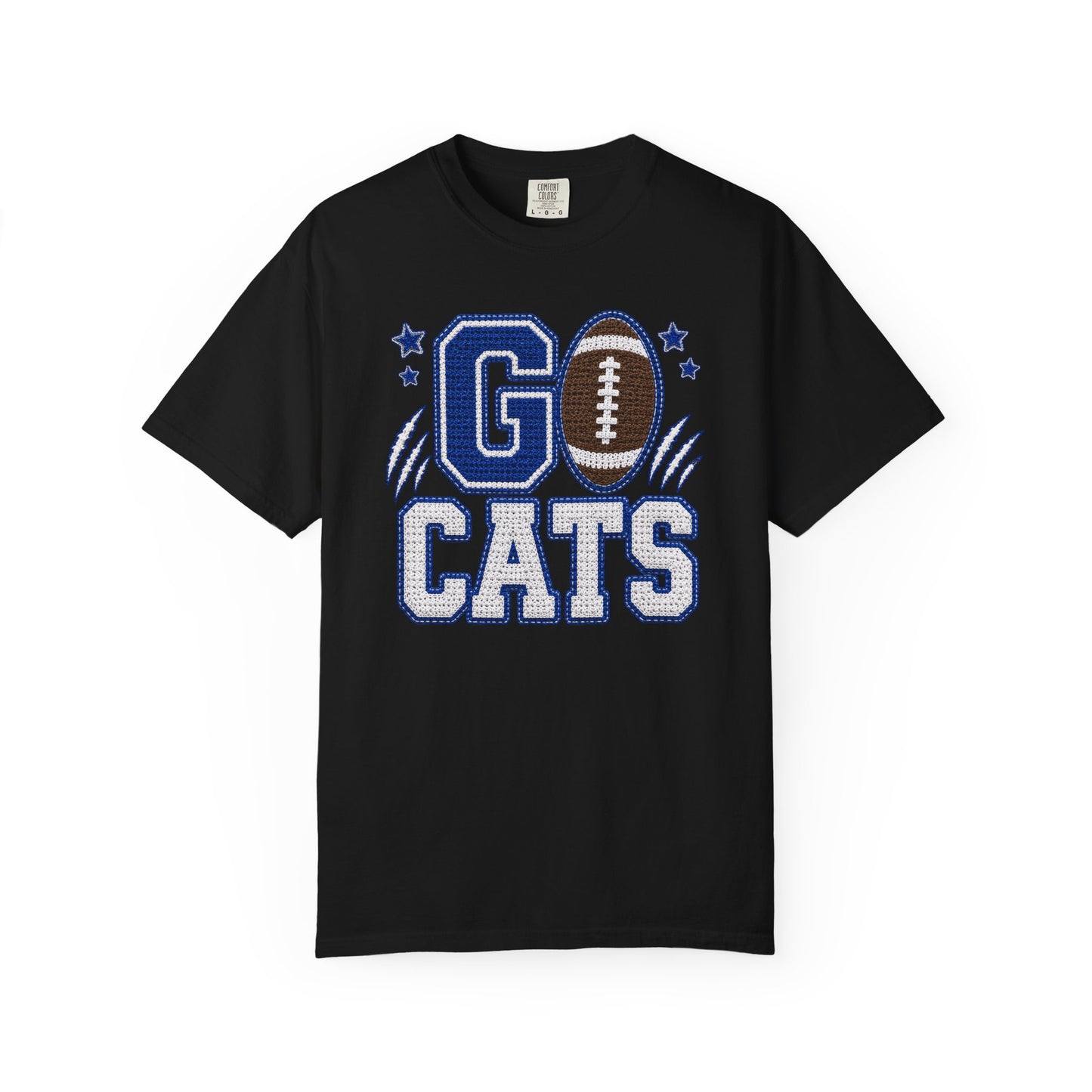 Go Cats Crochet Game Day Comfort Colors Tee
