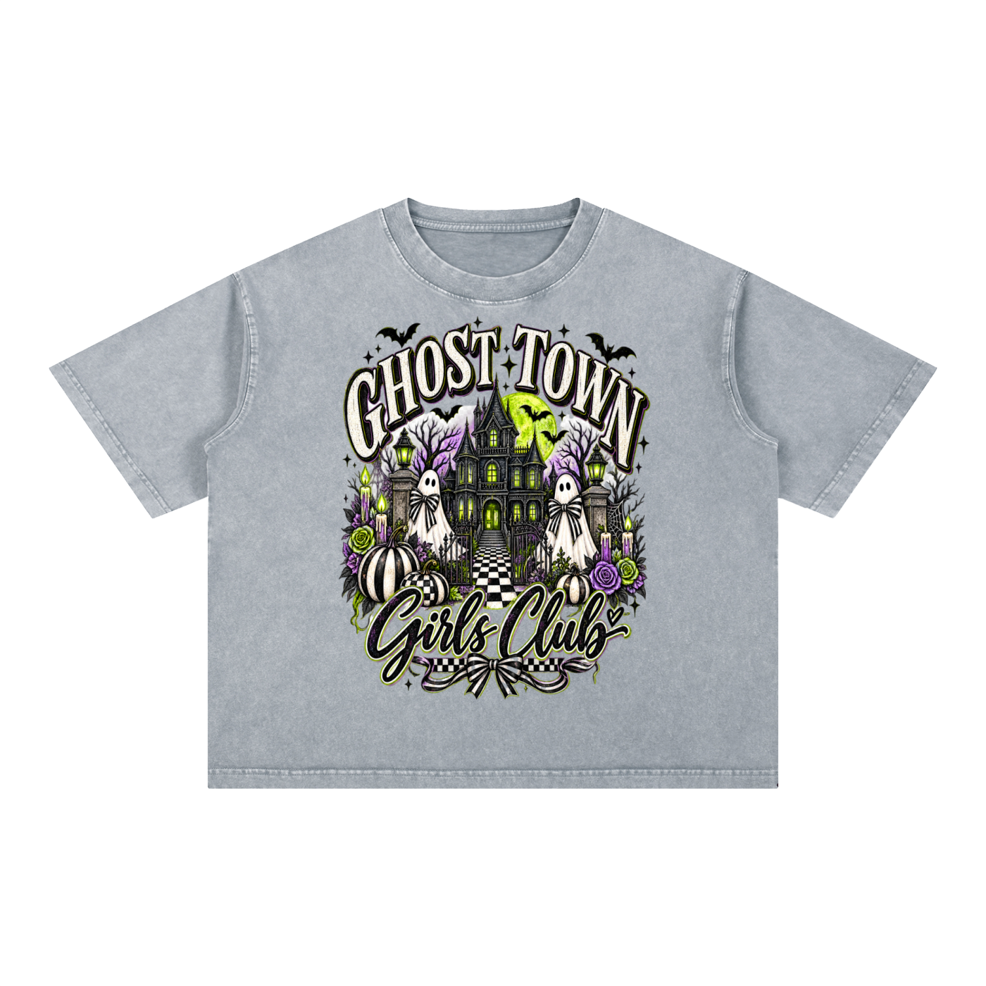 Ghost Town Girls Club Mineral Wash Boxy Tee
