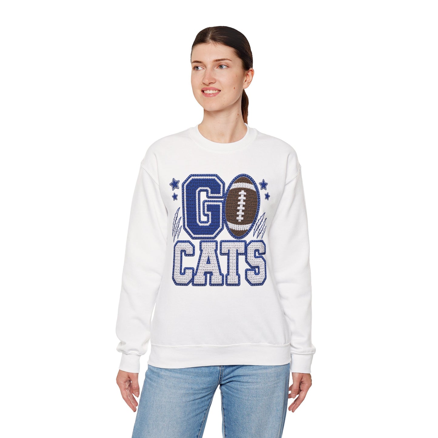 Go Cats Crochet Game Day Crewneck