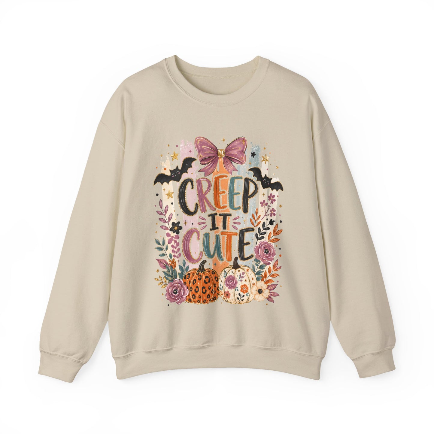Cute Halloween Sweatshirt, Creep It Cute Crewneck, Colorful Halloween Shirt, Girly Halloween Sweatshirt, Spooky Season Crewneck