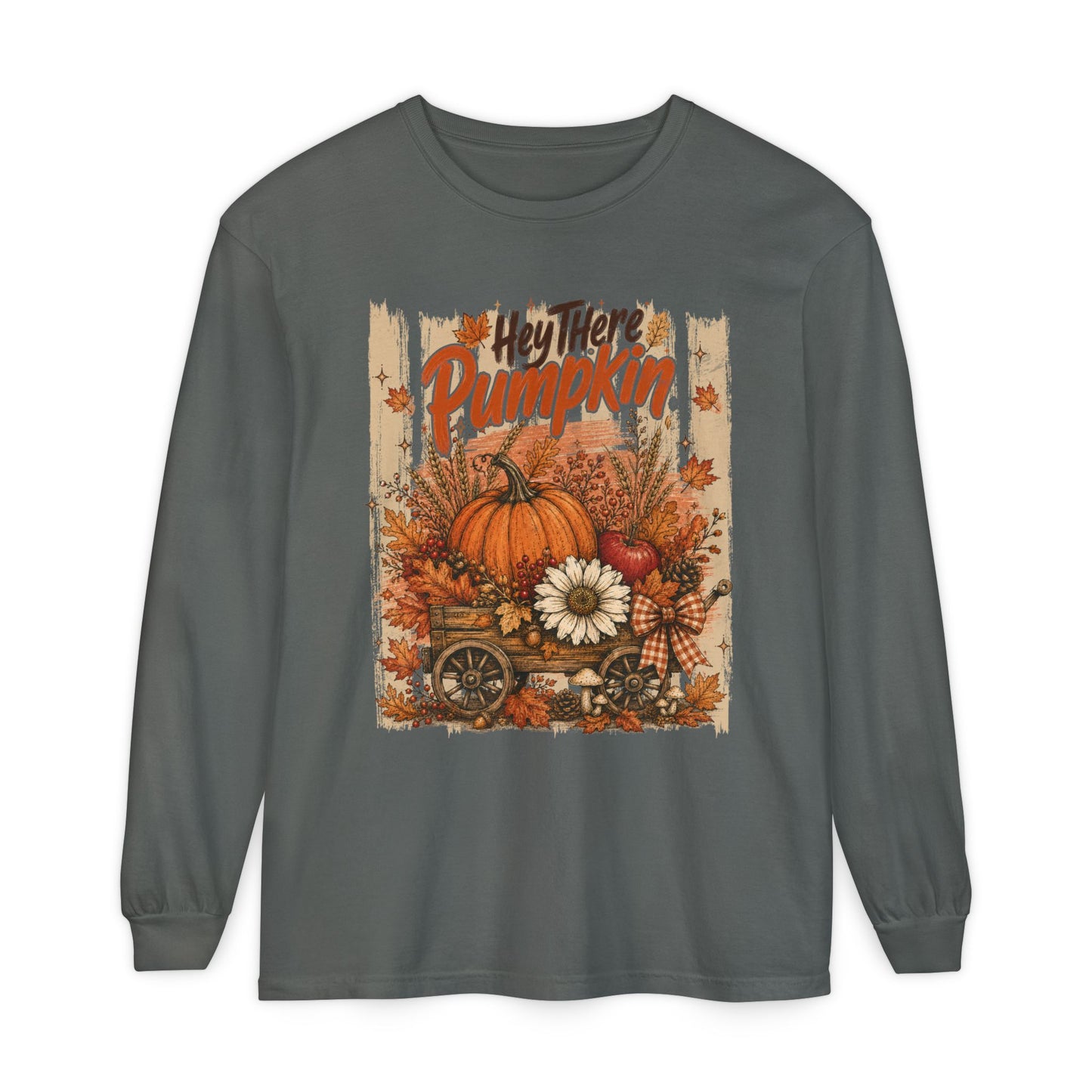 Hey There Pumpkin | Comfort Colors Long Sleeve Tee
