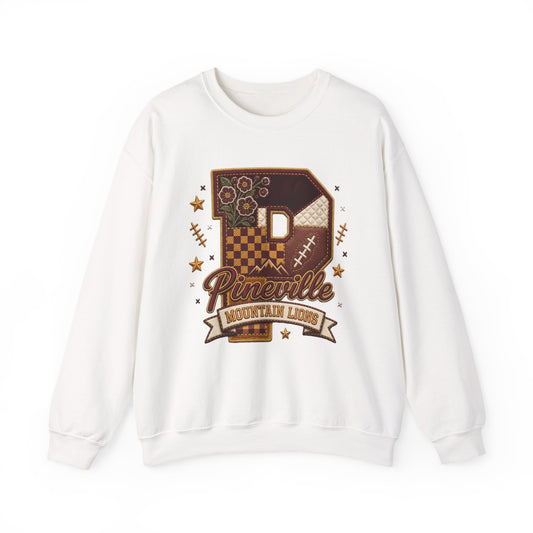 Pineville Patchwork Varsity Crewneck