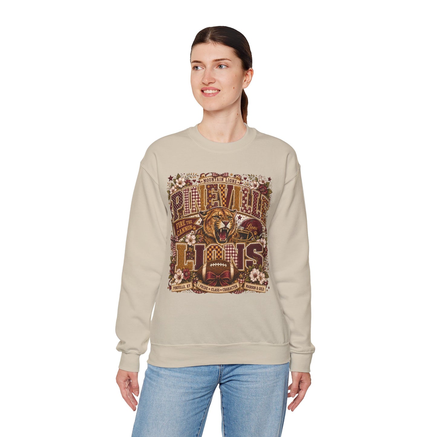 Pineville Lions Cottage Varsity Crewneck
