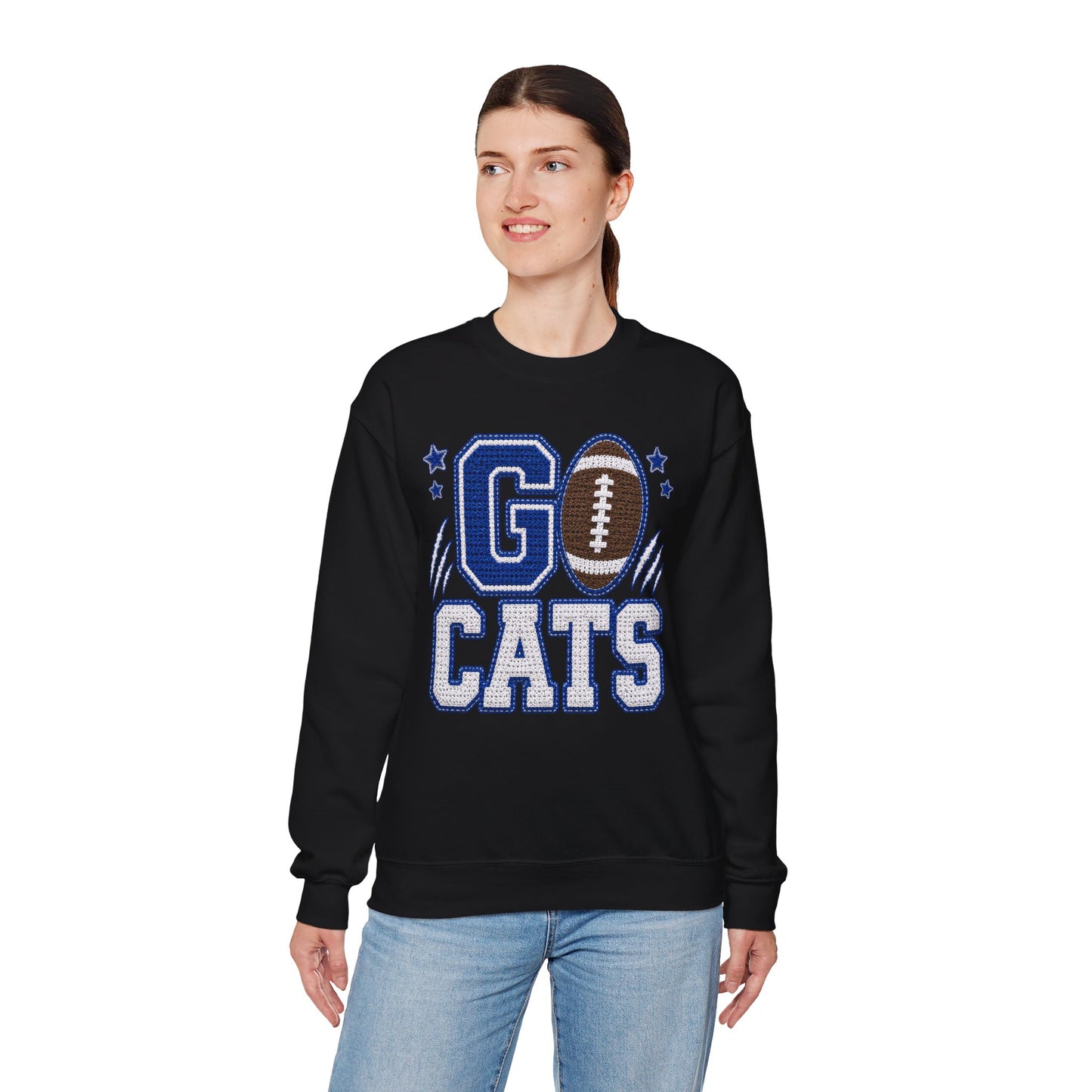 Go Cats Crochet Game Day Crewneck