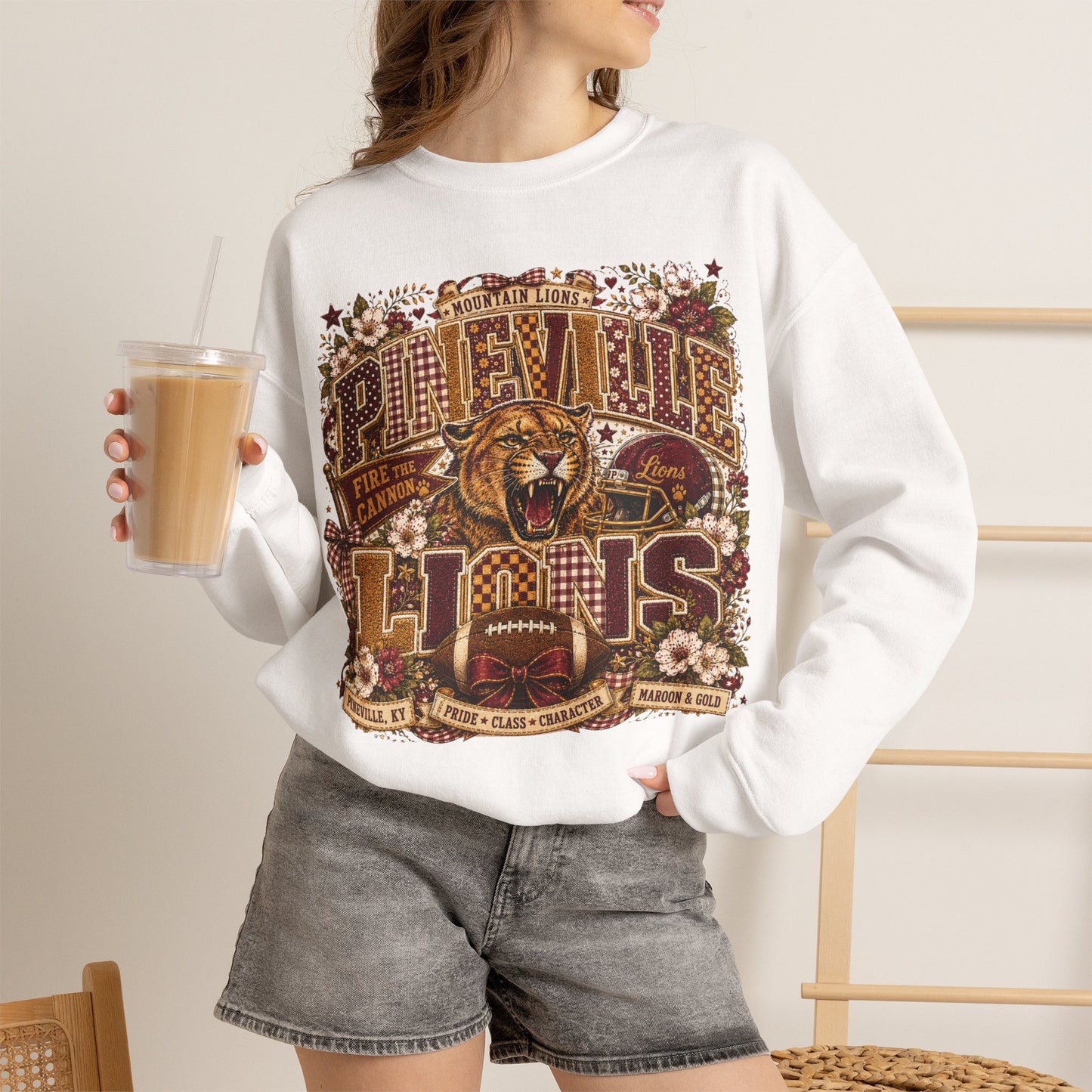Pineville Lions Cottage Varsity Crewneck