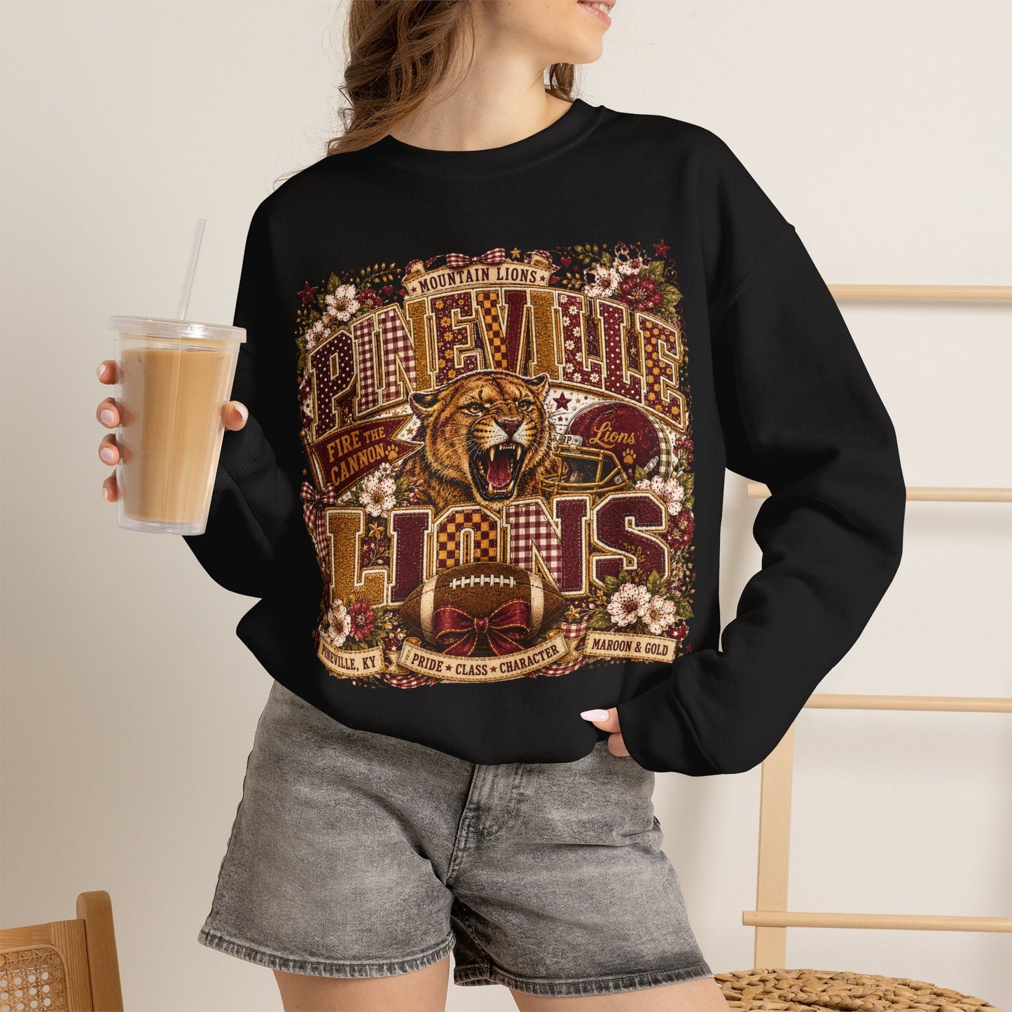 Pineville Lions Cottage Varsity Crewneck