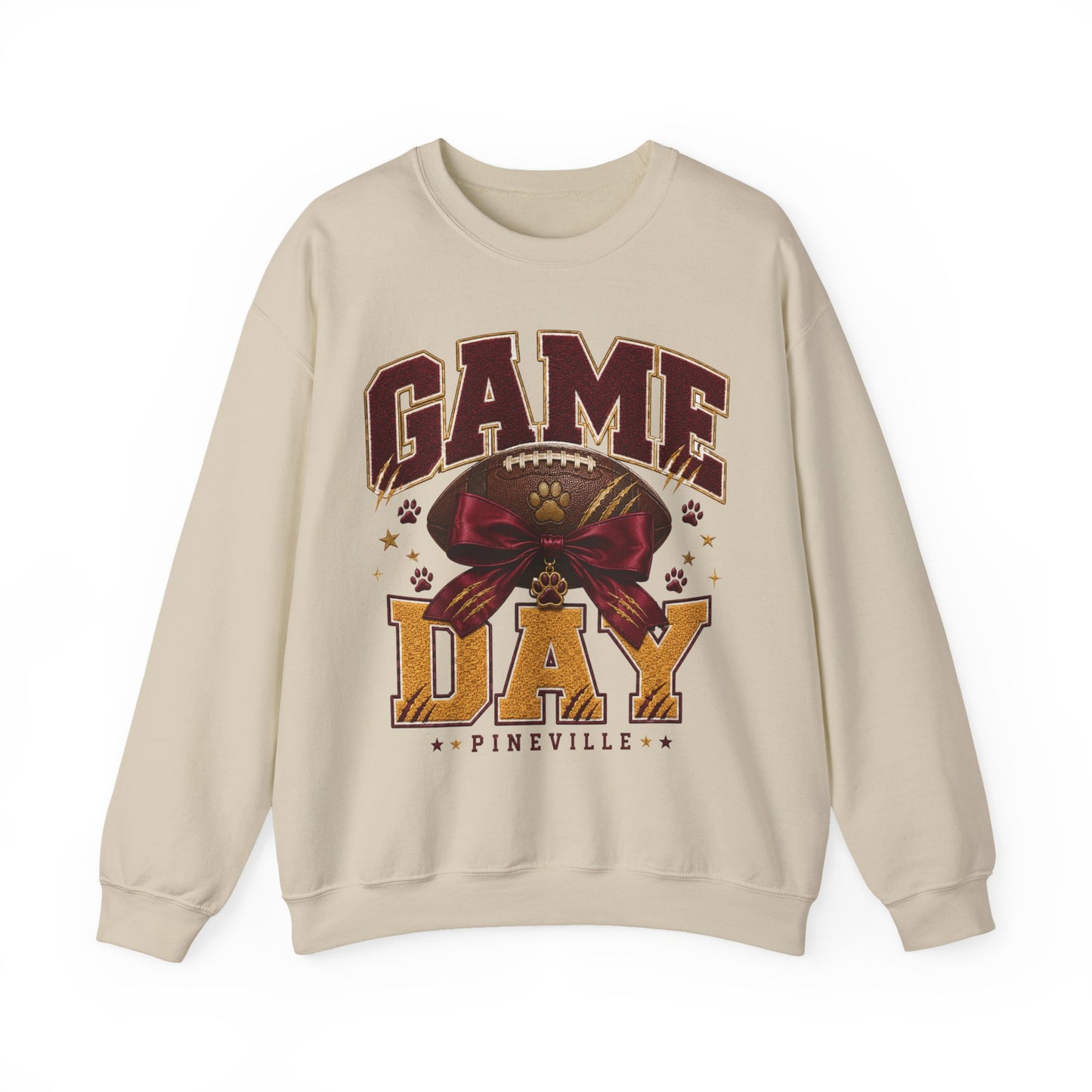 Pineville Lions Bow Game Day Crewneck