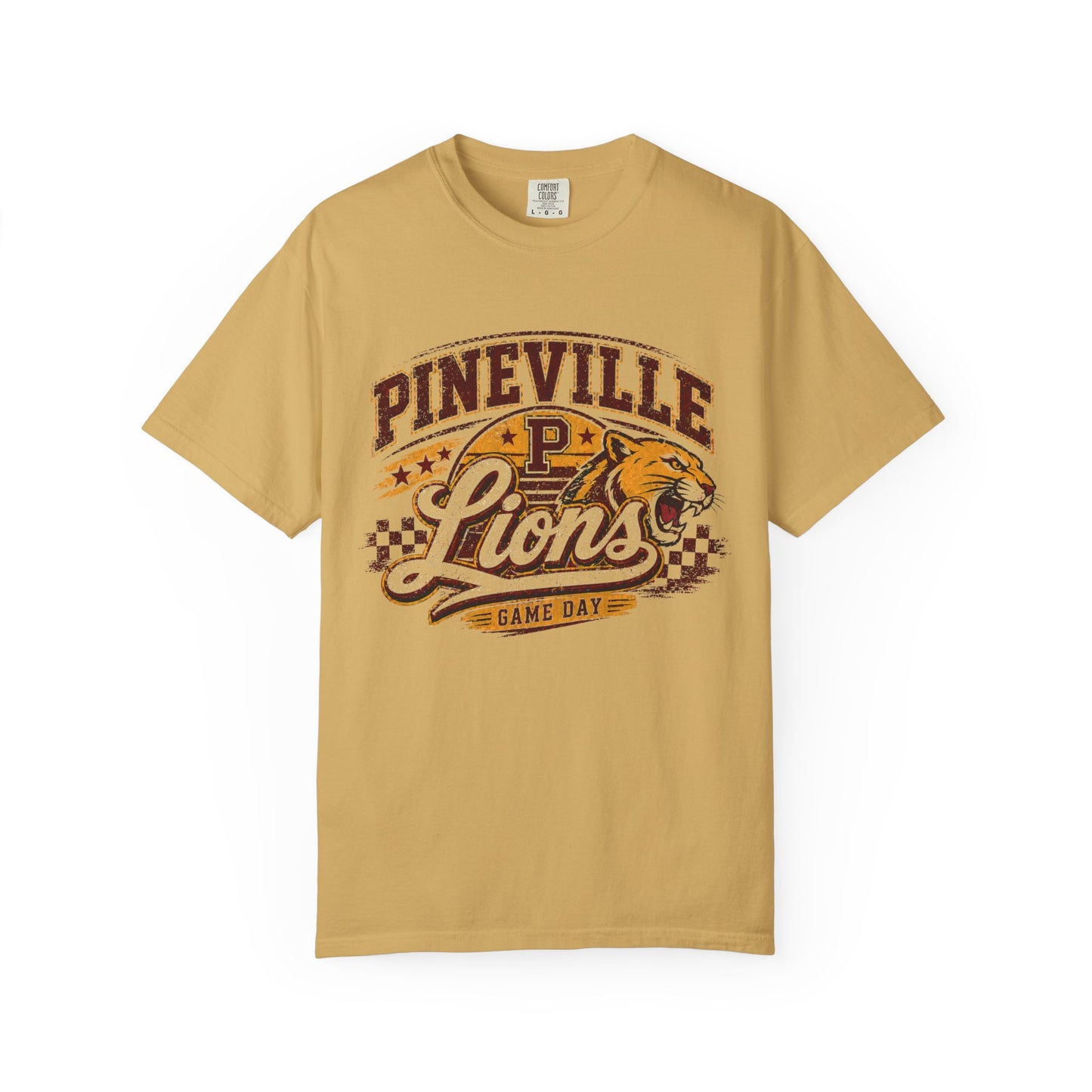 Pineville Lions Game Day T-Shirt — Vintage School Mascot Tee