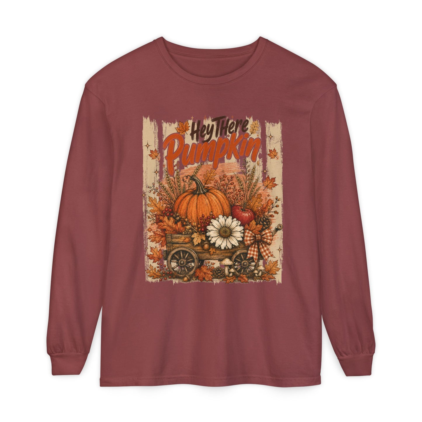 Hey There Pumpkin | Comfort Colors Long Sleeve Tee