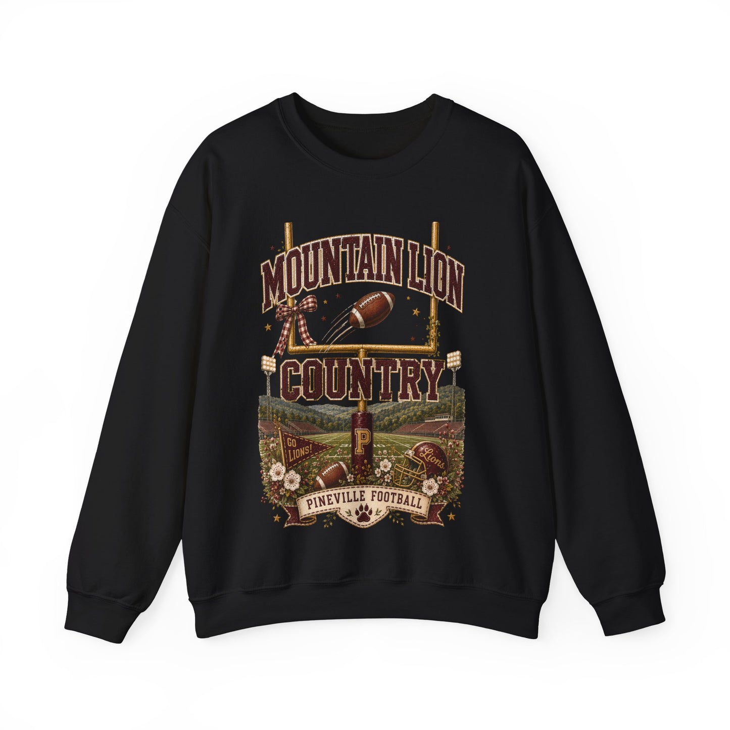 Mountain Lion Country Pineville Football Crewneck