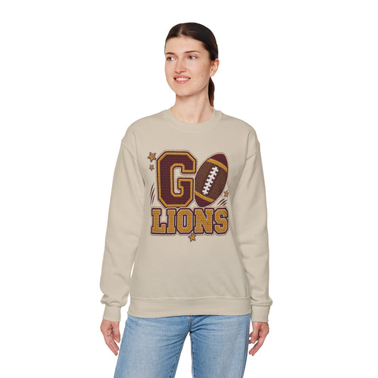Go Lions Crochet Game Day Crewneck