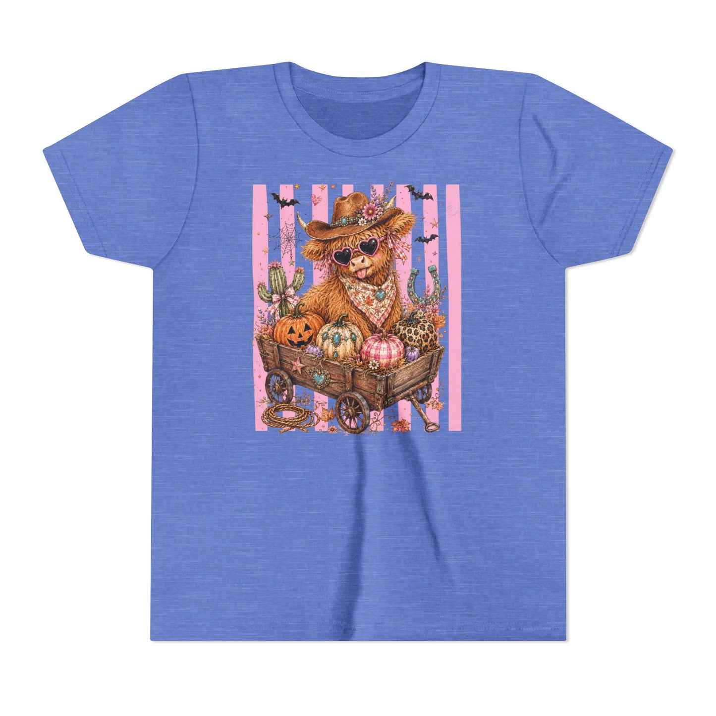 Fall Highland Cow Wagon | Youth Tee