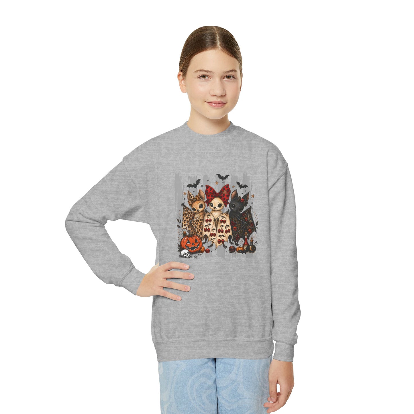 Halloween Animal Trio | Youth Crewneck Sweatshirt