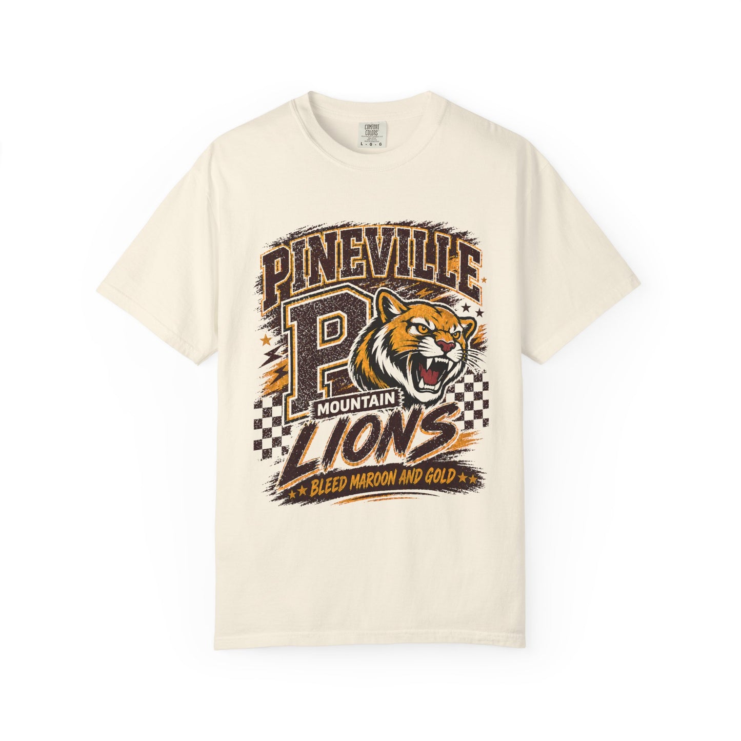 Pineville Mountain Lions Vintage Mascot T-Shirt