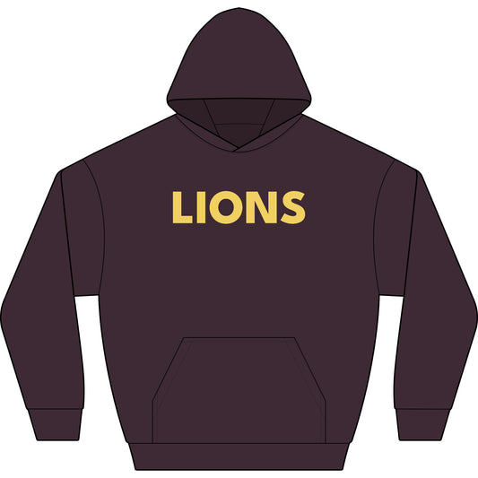 Pineville Lions Gold Glitter Oversized Heavyweight Hoodie