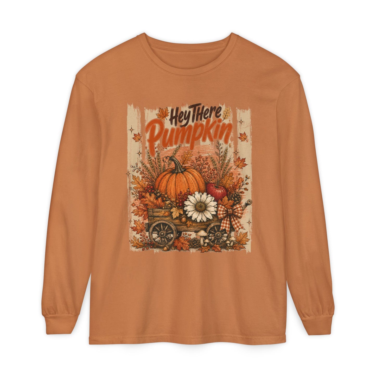 Hey There Pumpkin | Comfort Colors Long Sleeve Tee