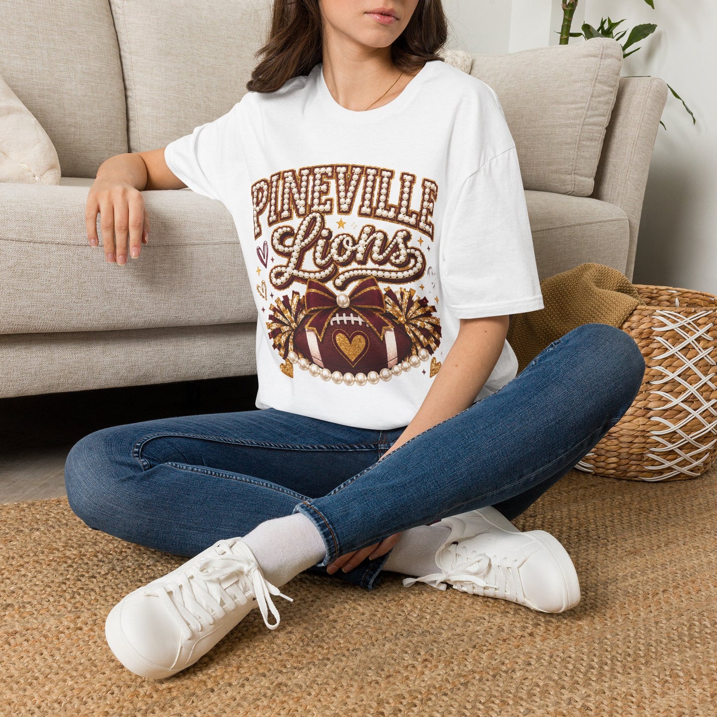 Pineville Lions Glam Game Day Gildan Tee