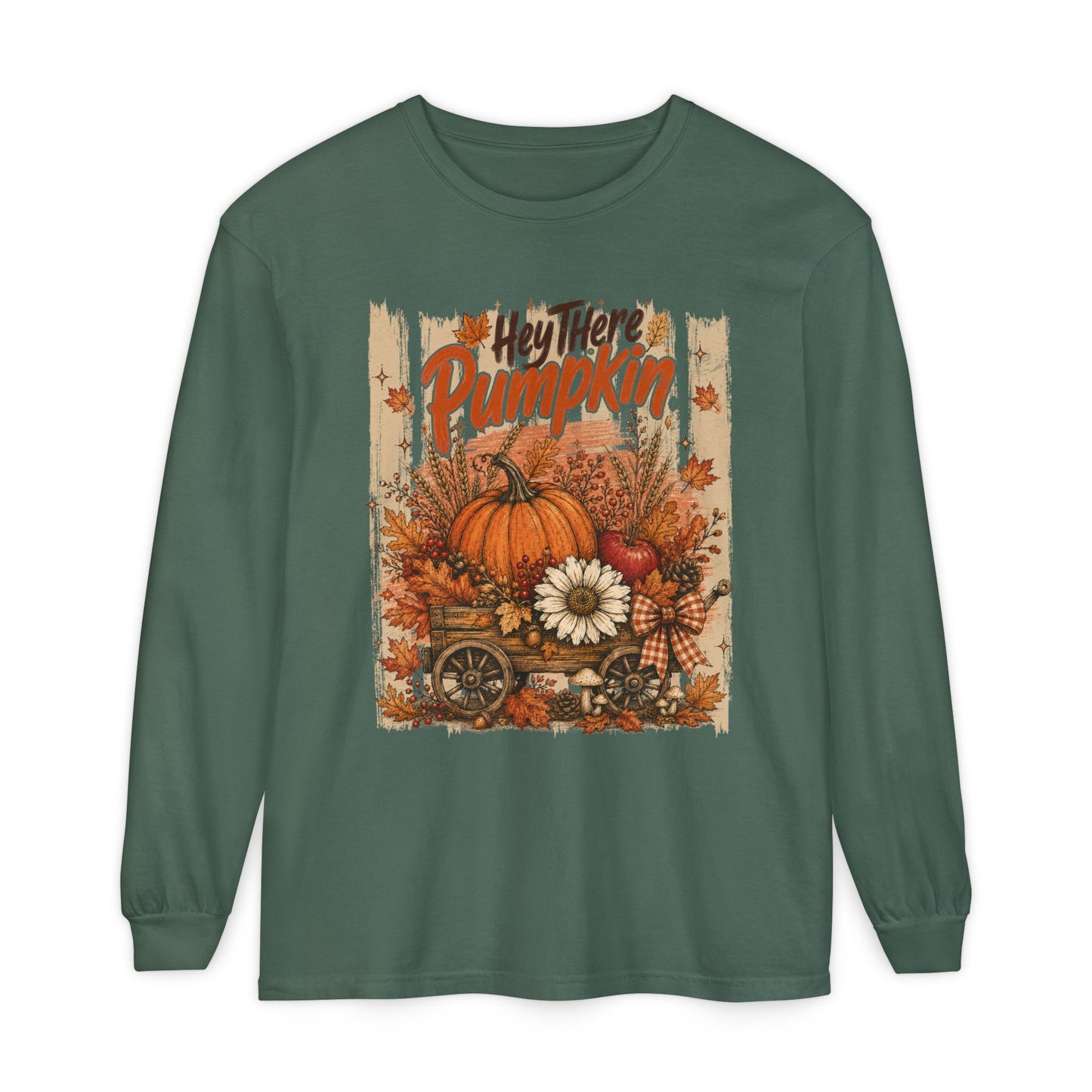 Hey There Pumpkin | Comfort Colors Long Sleeve Tee