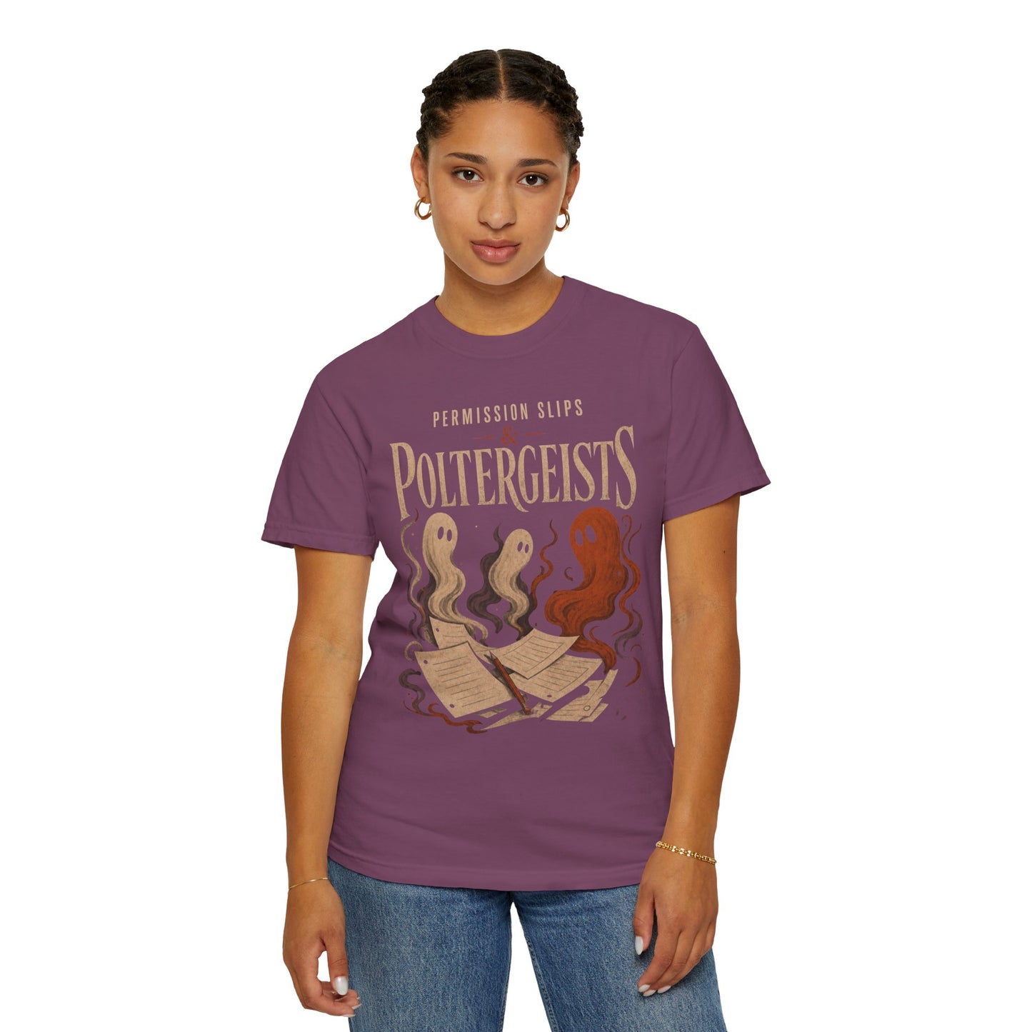 Permission Slips & Poltergeists Comfort Colors Halloween Tee