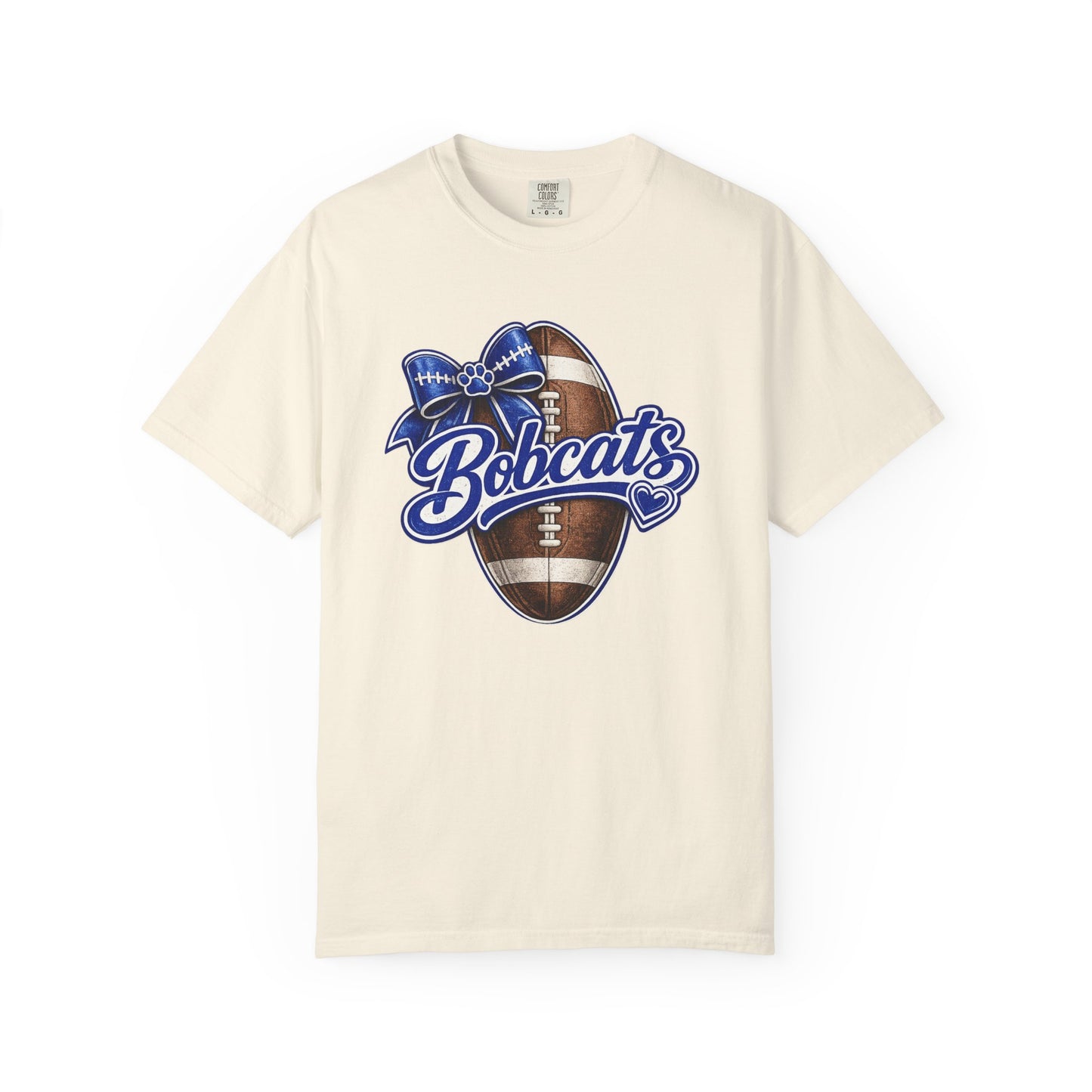 Bell County Bobcats Football Bow Comfort Colors® Tee