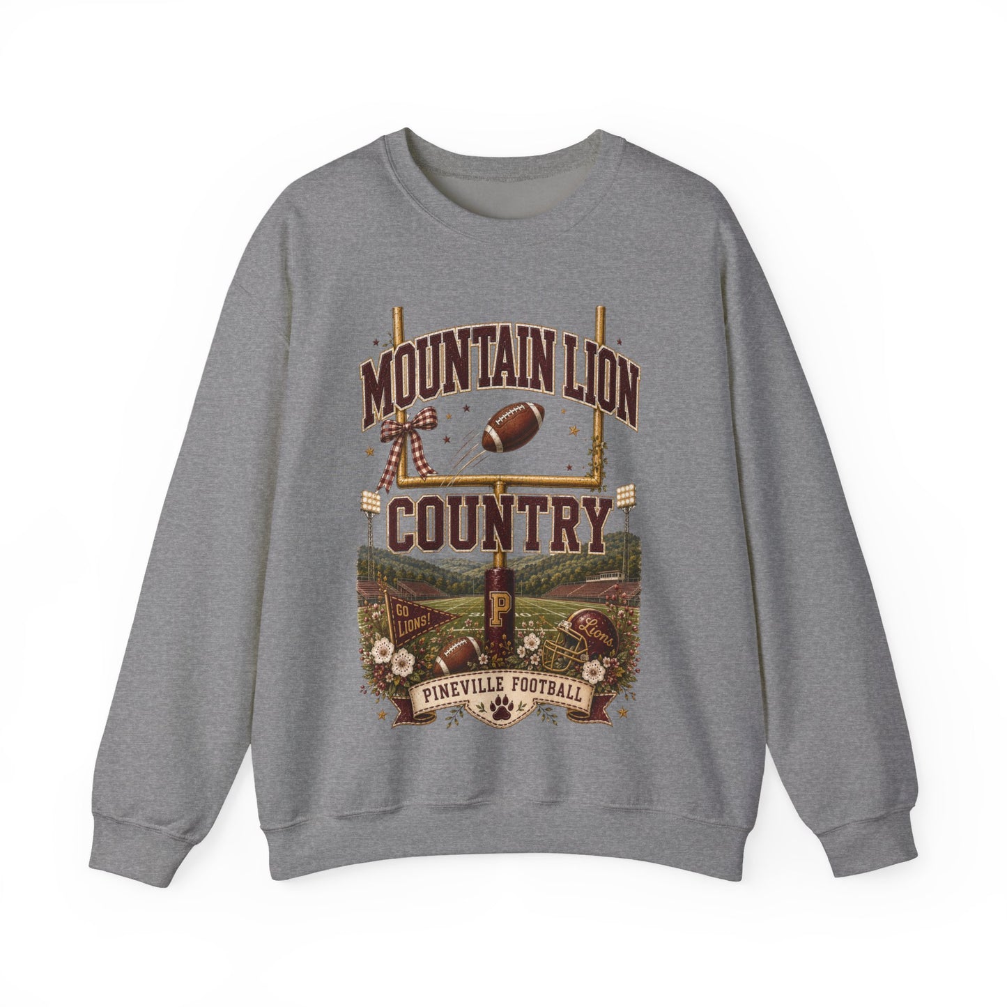 Mountain Lion Country Pineville Football Crewneck