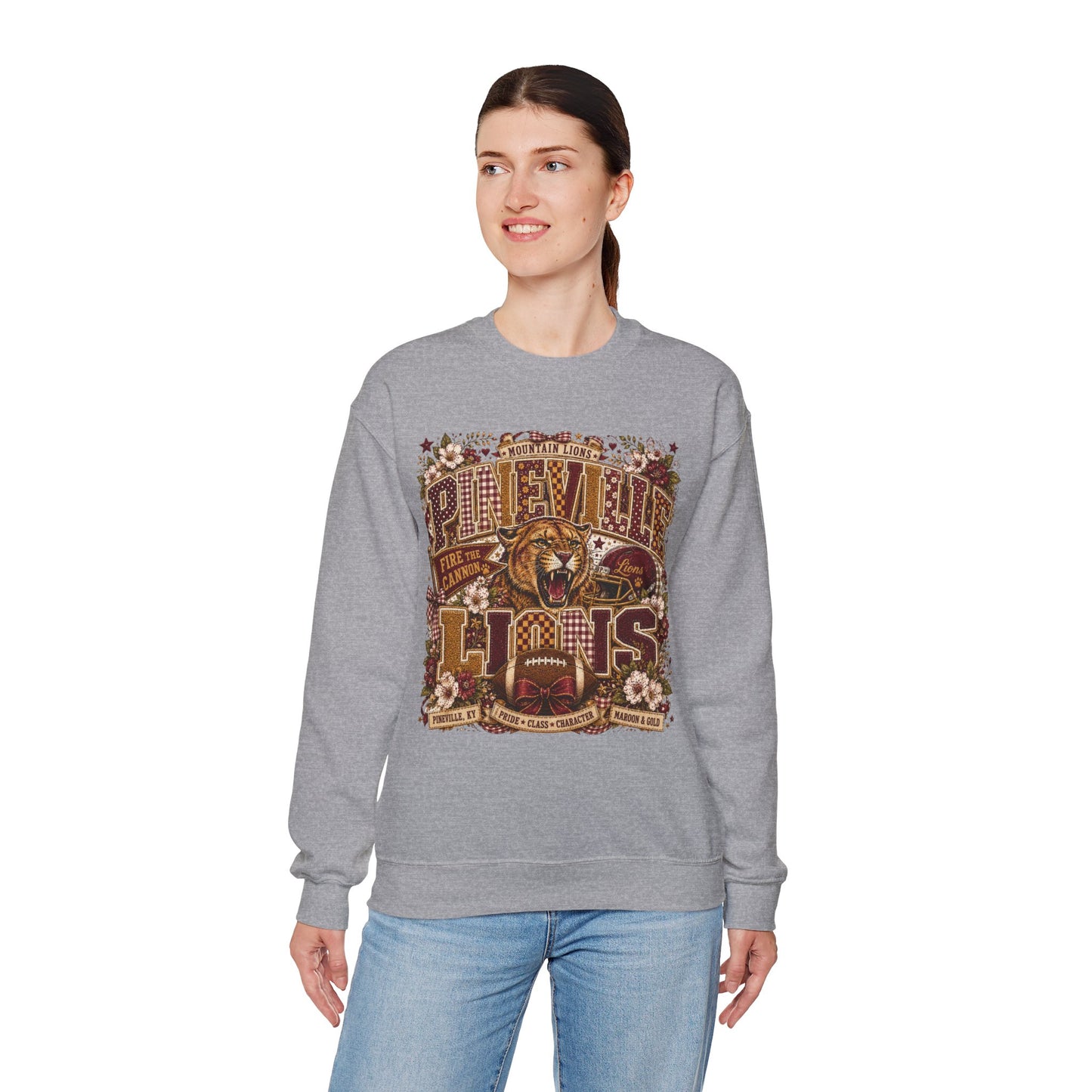 Pineville Lions Cottage Varsity Crewneck
