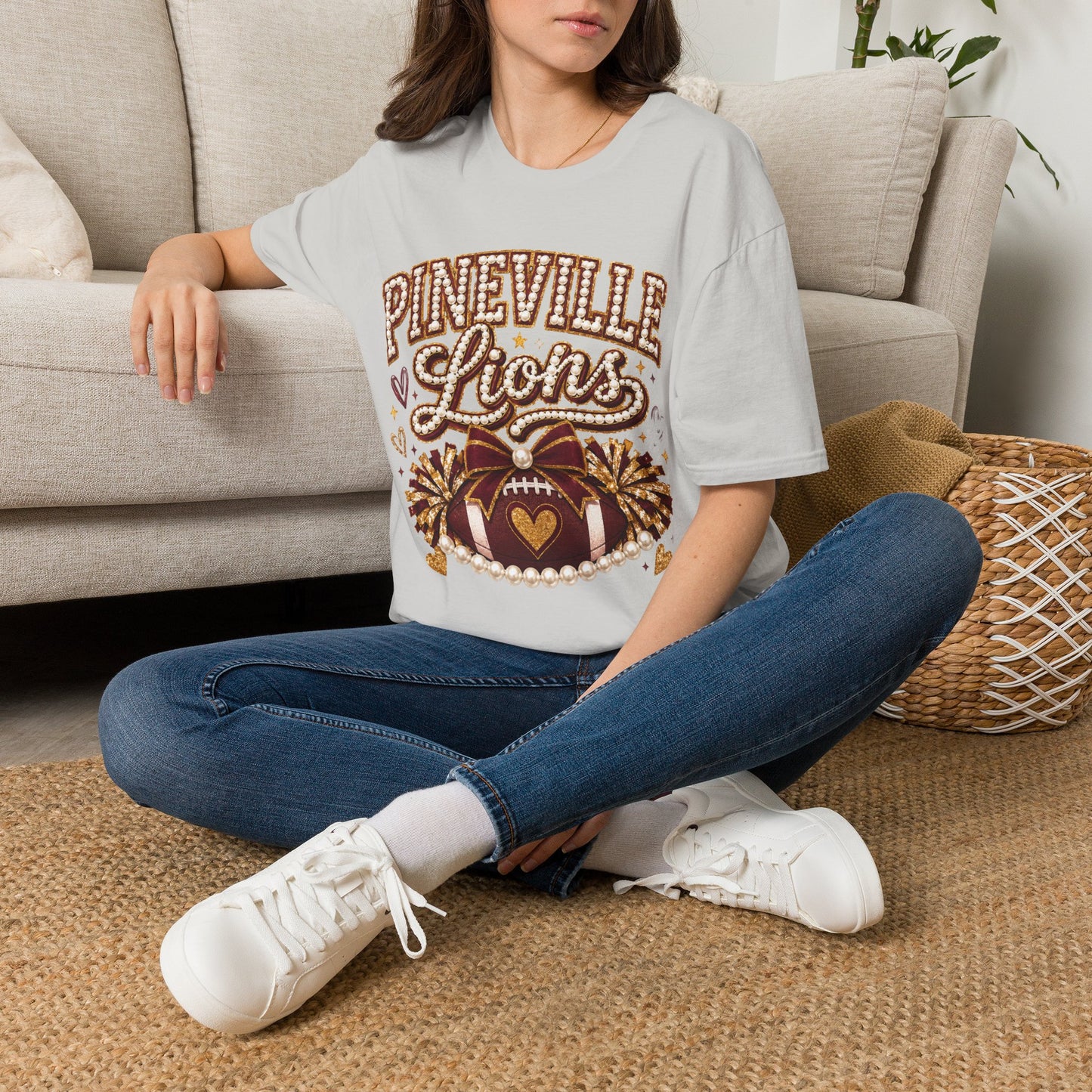 Pineville Lions Glam Game Day Gildan Tee