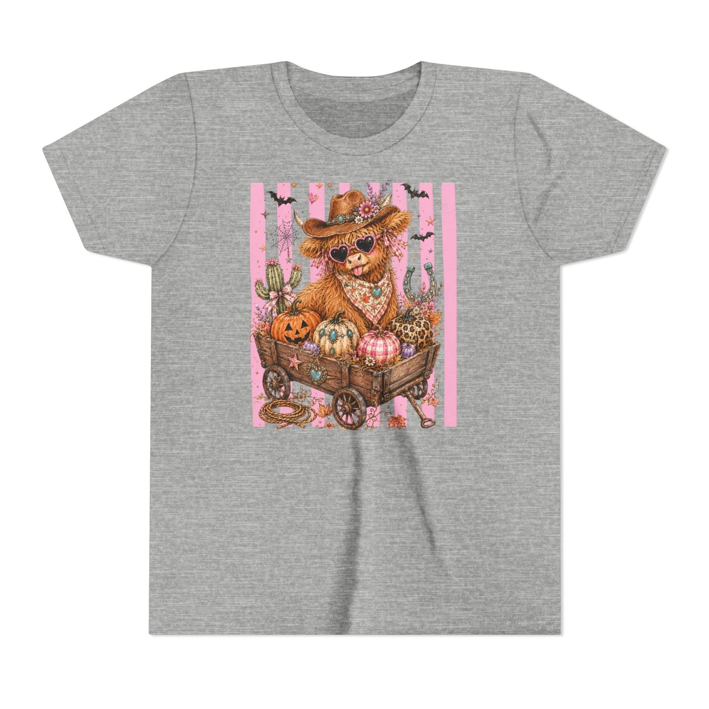 Fall Highland Cow Wagon | Youth Tee