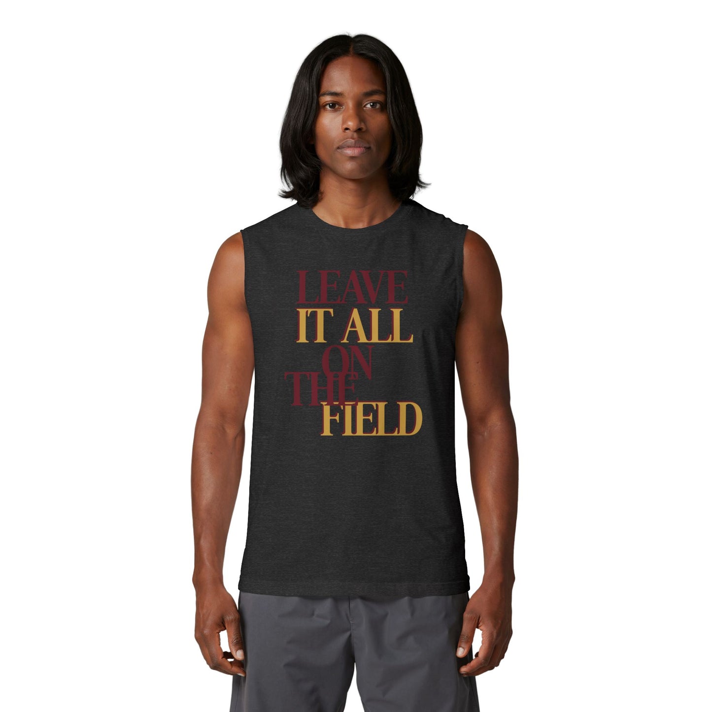 Leave It All on the Field Football Muscle Tank