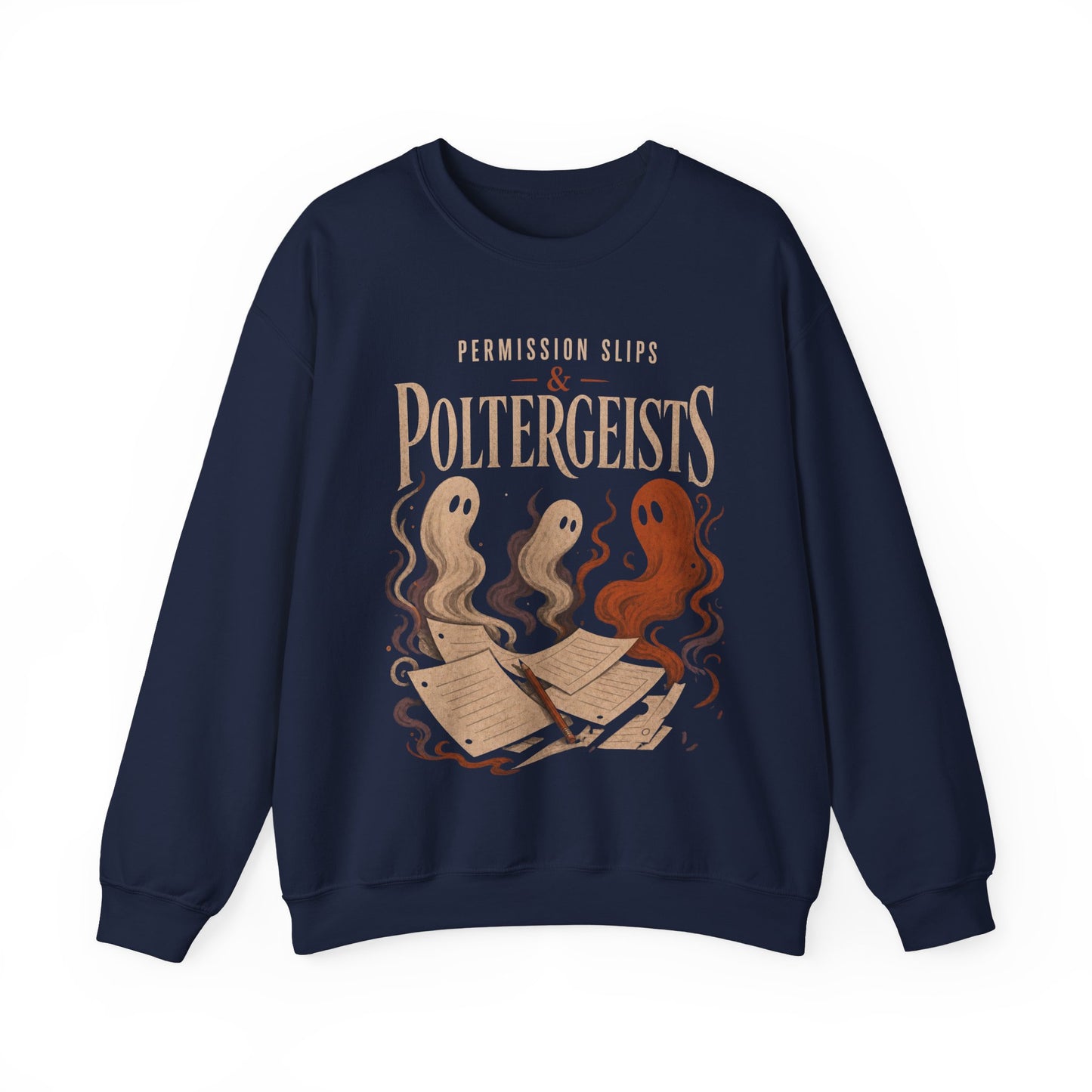 Permission Slips & Poltergeists Halloween Crewneck Sweatshirt