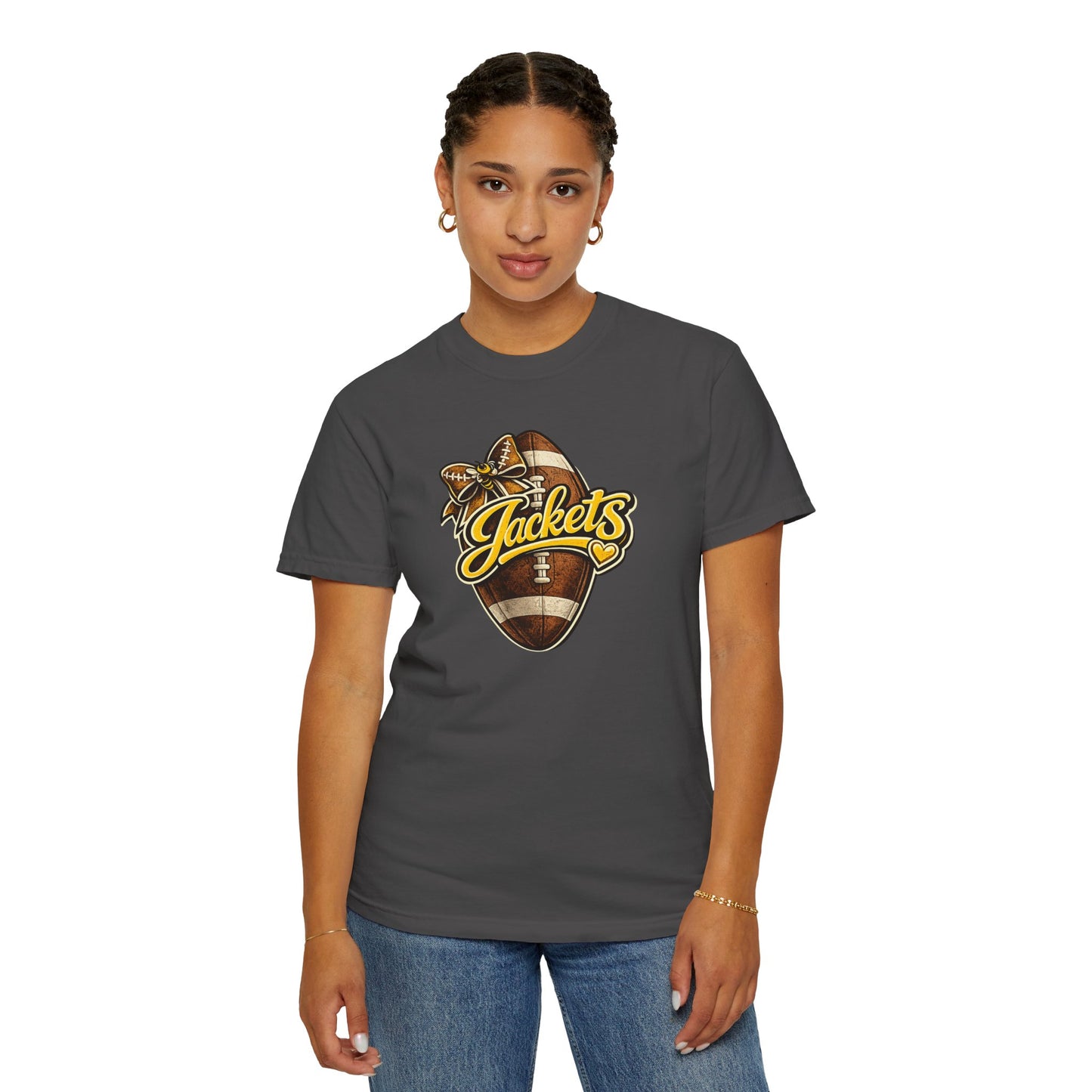 Middlesboro Yellow Jackets Football Bow Comfort Colors® Tee