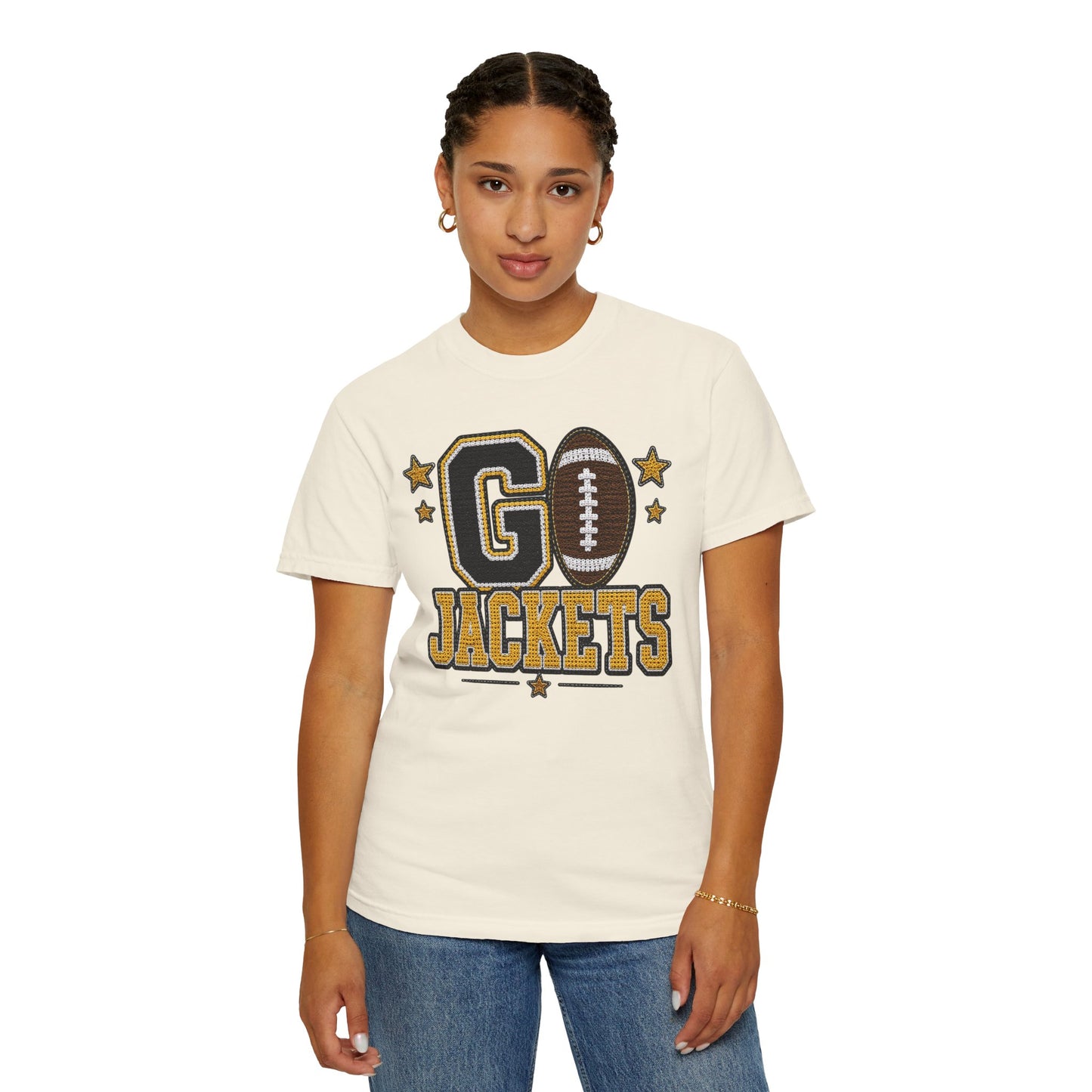 Go Jackets Crochet Game Day Comfort Colors Tee