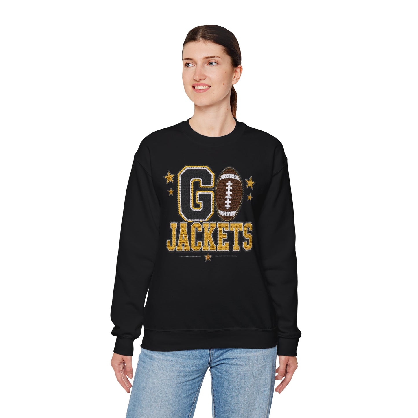 Go Jackets Crochet Game Day Crewneck