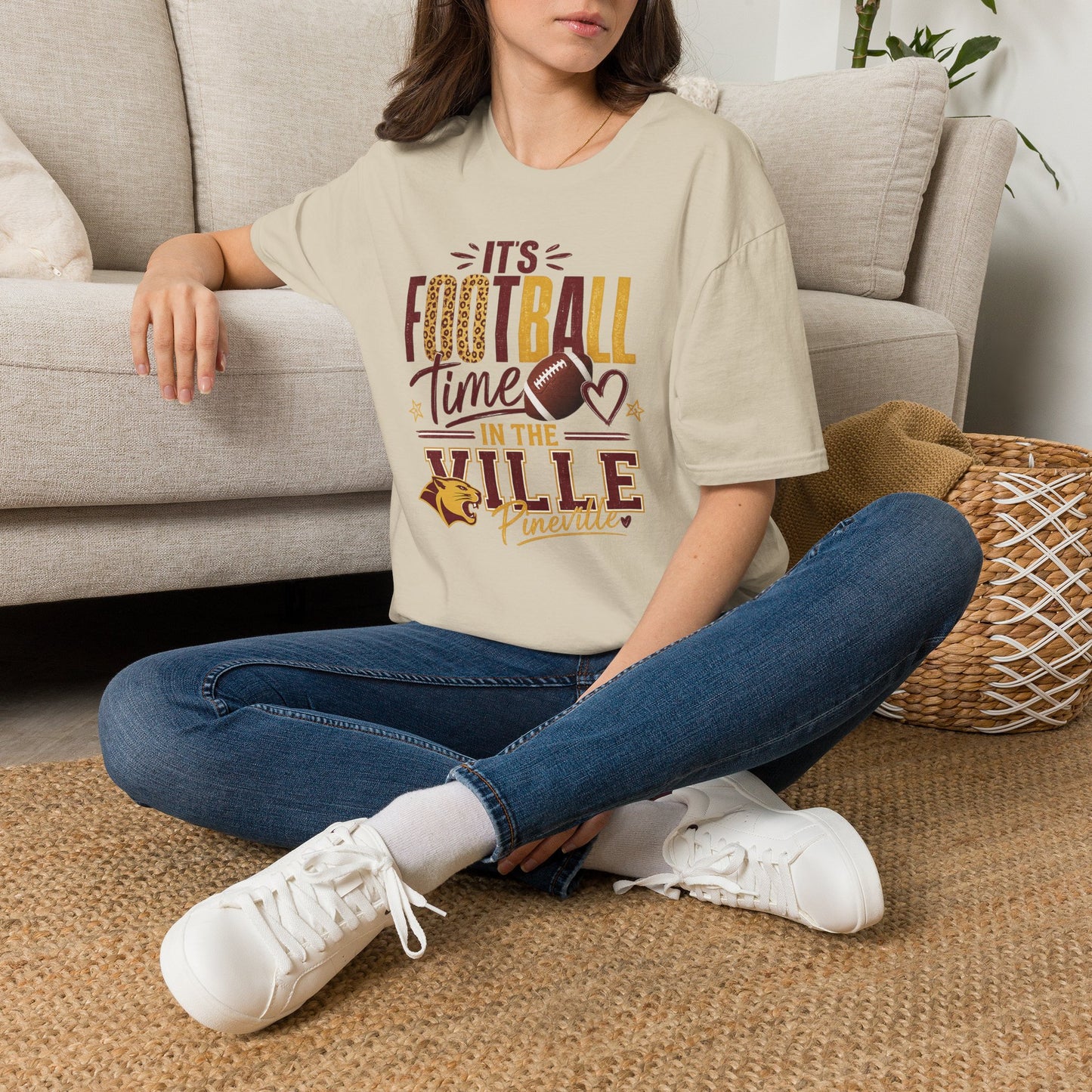 It’s Football Time in the Ville | Pineville Mountain Lions Game Day Gildan Graphic Tee