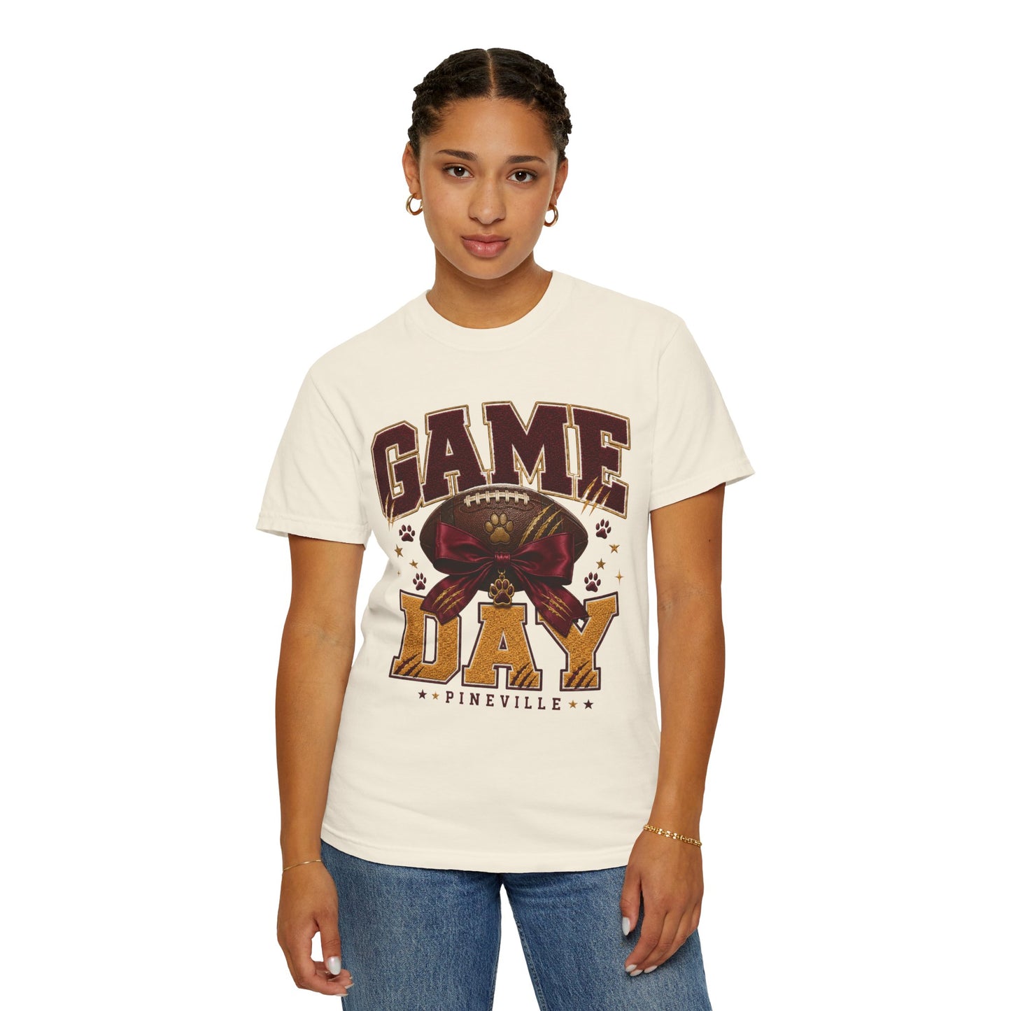 Pineville Lions Bow Game Day Comfort Colors Tee