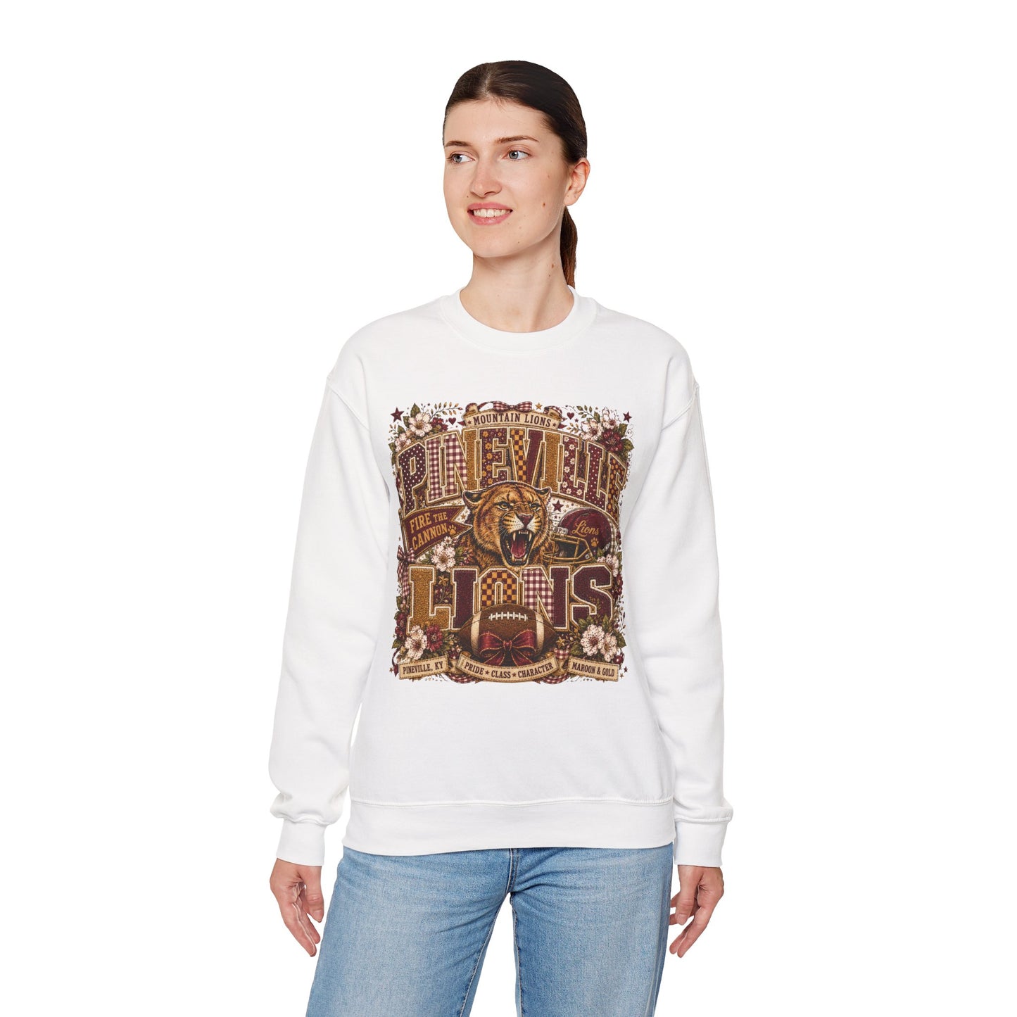 Pineville Lions Cottage Varsity Crewneck
