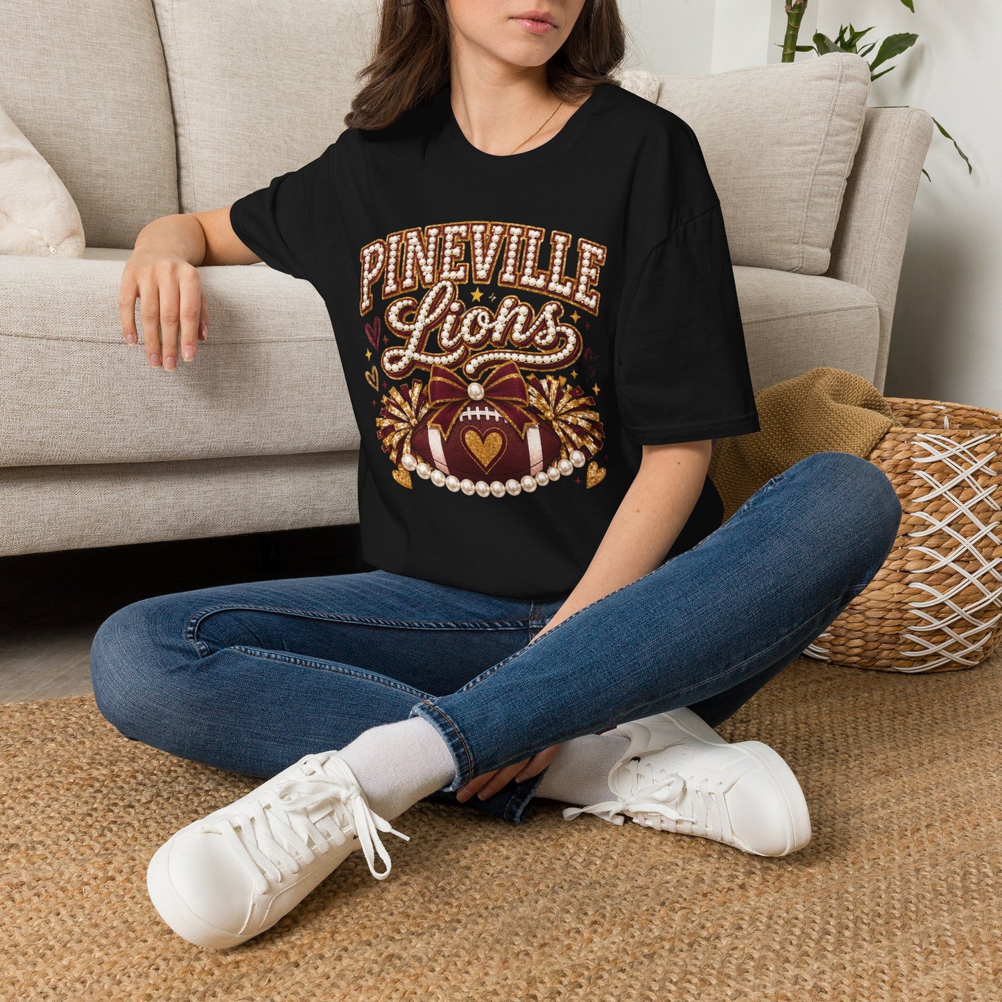 Pineville Lions Glam Game Day Gildan Tee