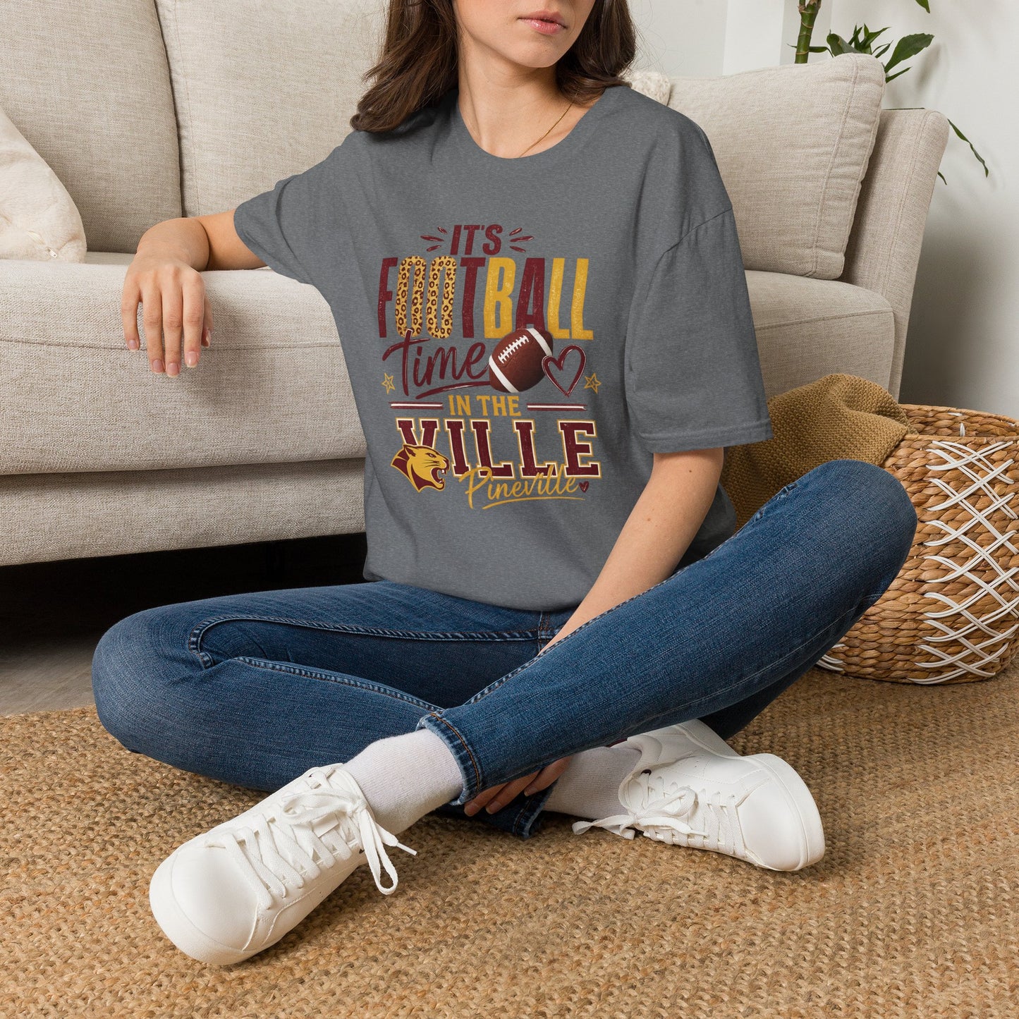 It’s Football Time in the Ville | Pineville Mountain Lions Game Day Gildan Graphic Tee