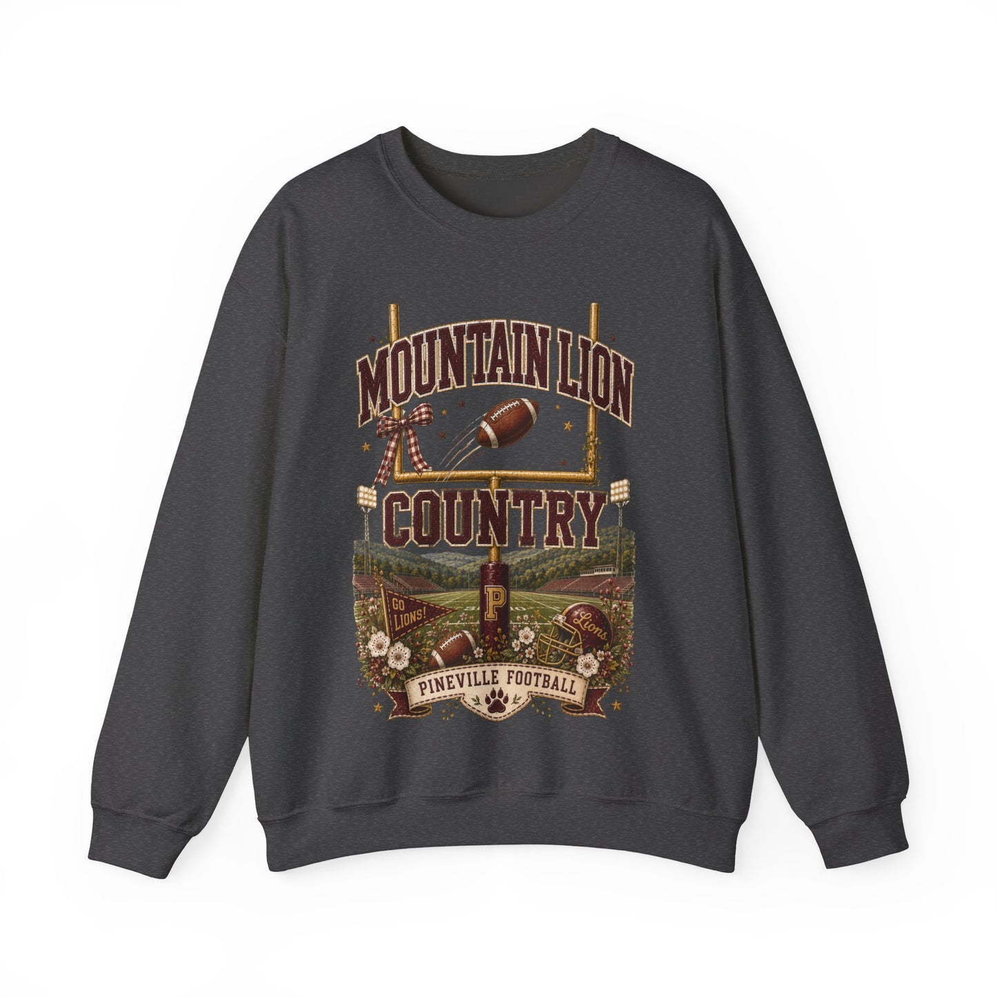 Mountain Lion Country Pineville Football Crewneck