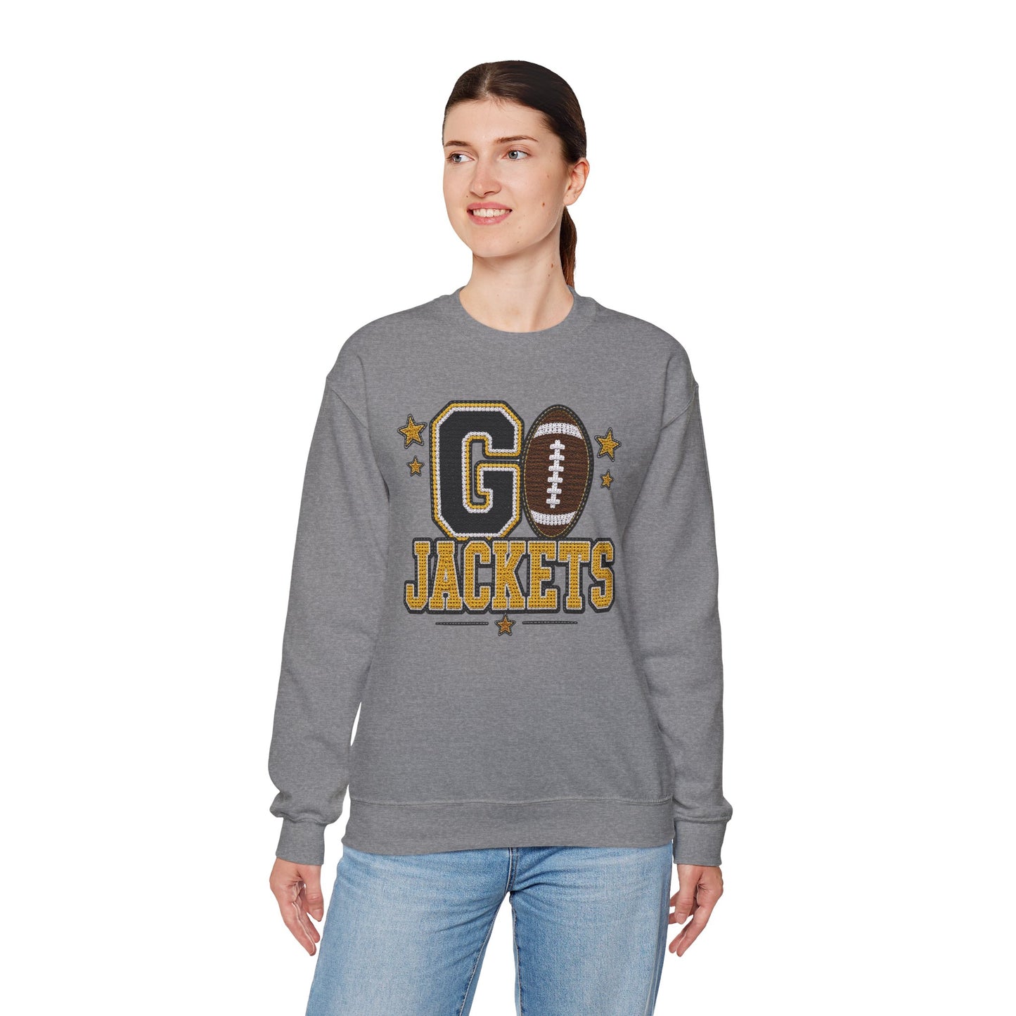 Go Jackets Crochet Game Day Crewneck