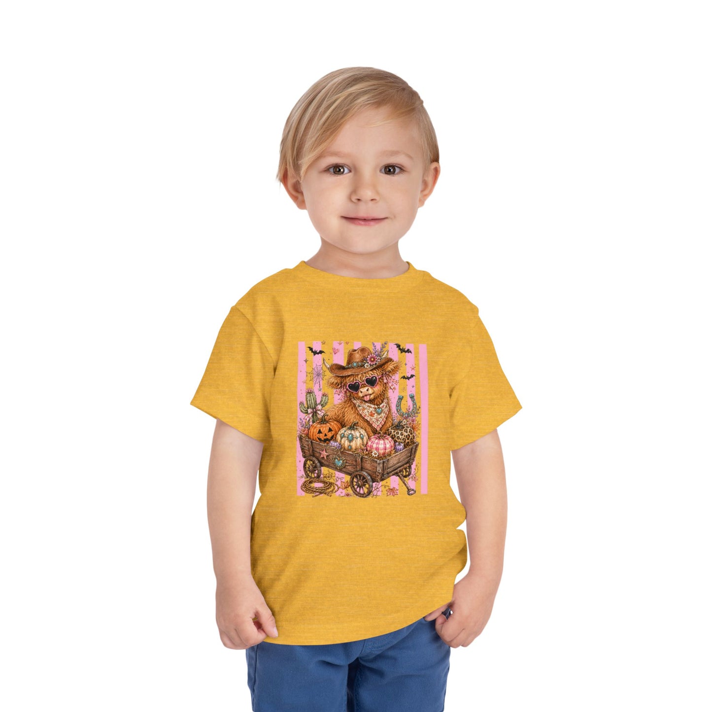 Fall Highland Cow Wagon | Toddler Tee
