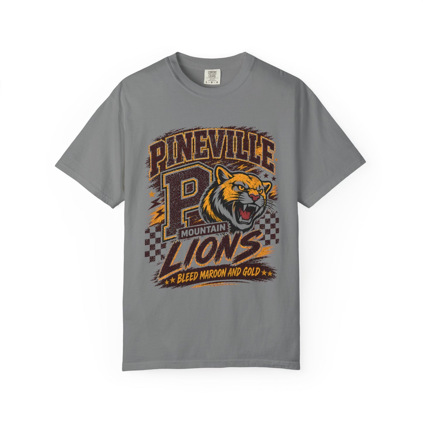 Pineville Mountain Lions Vintage Mascot T-Shirt