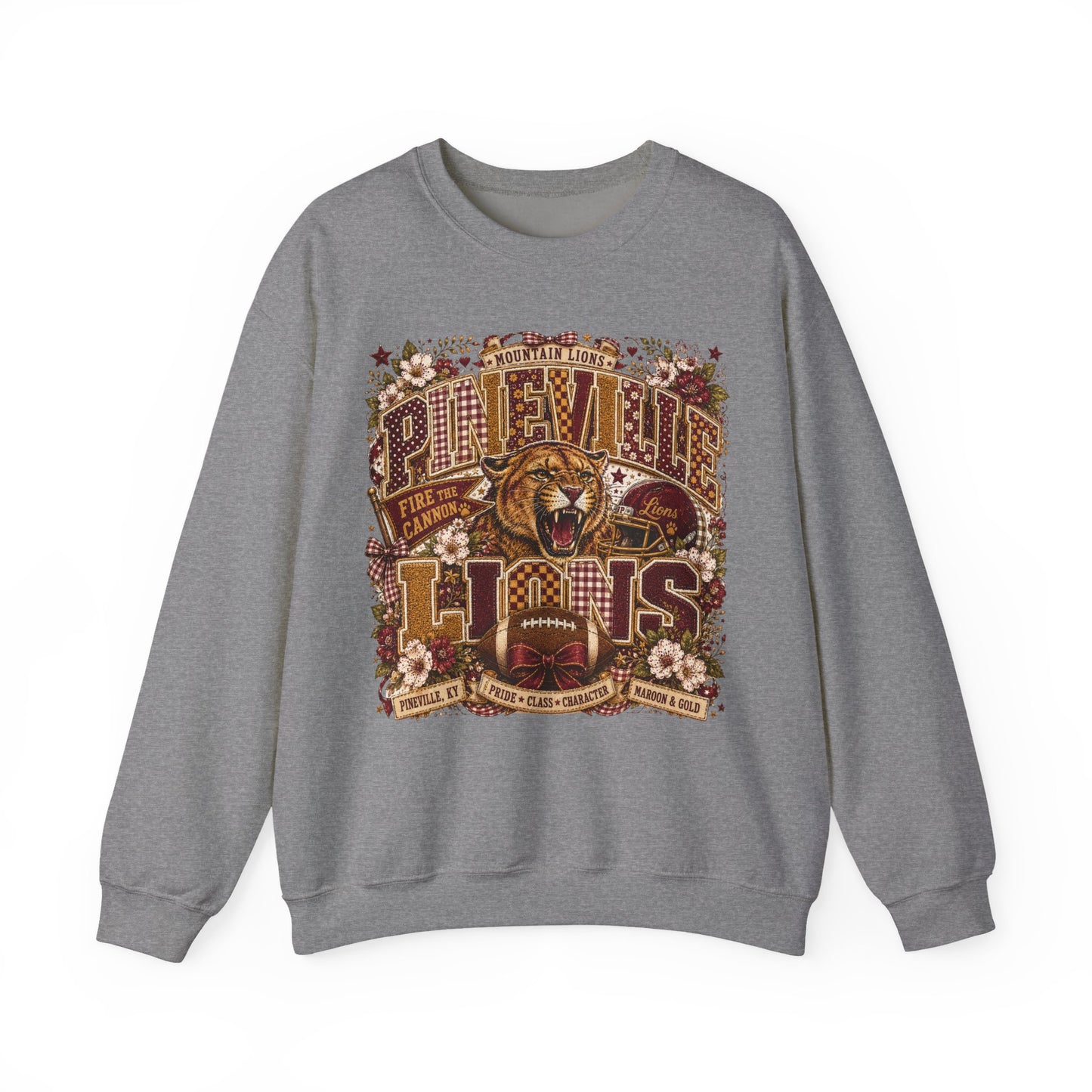 Pineville Lions Cottage Varsity Crewneck