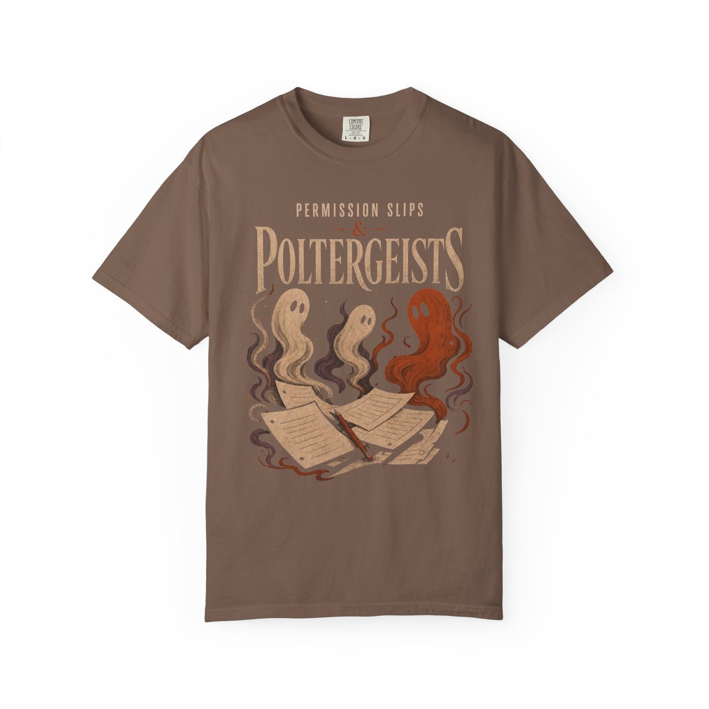 Permission Slips & Poltergeists Comfort Colors Halloween Tee