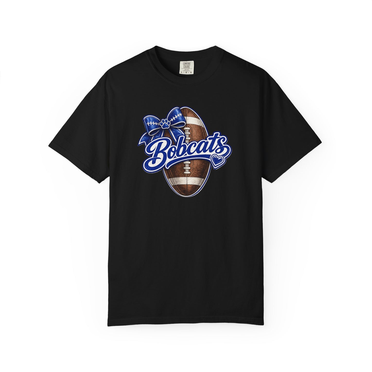 Bell County Bobcats Football Bow Comfort Colors® Tee