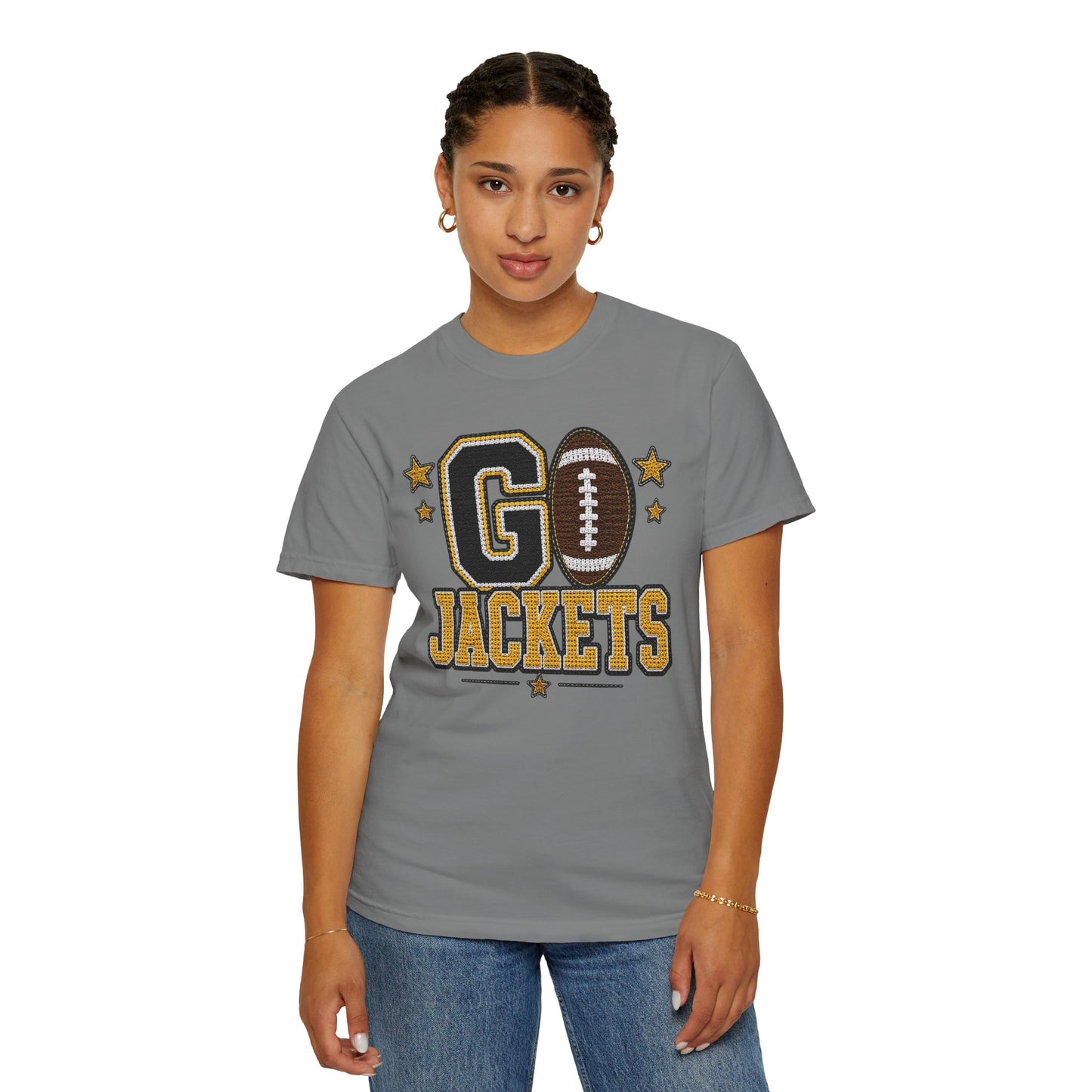 Go Jackets Crochet Game Day Comfort Colors Tee