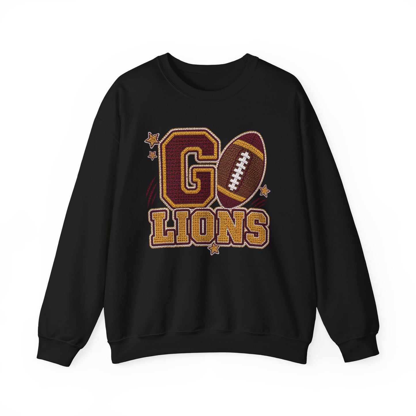 Go Lions Crochet Game Day Crewneck