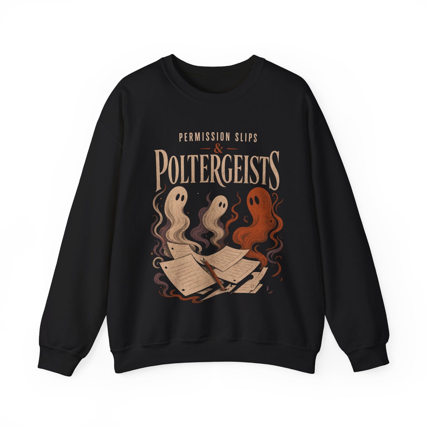 Permission Slips & Poltergeists Halloween Crewneck Sweatshirt